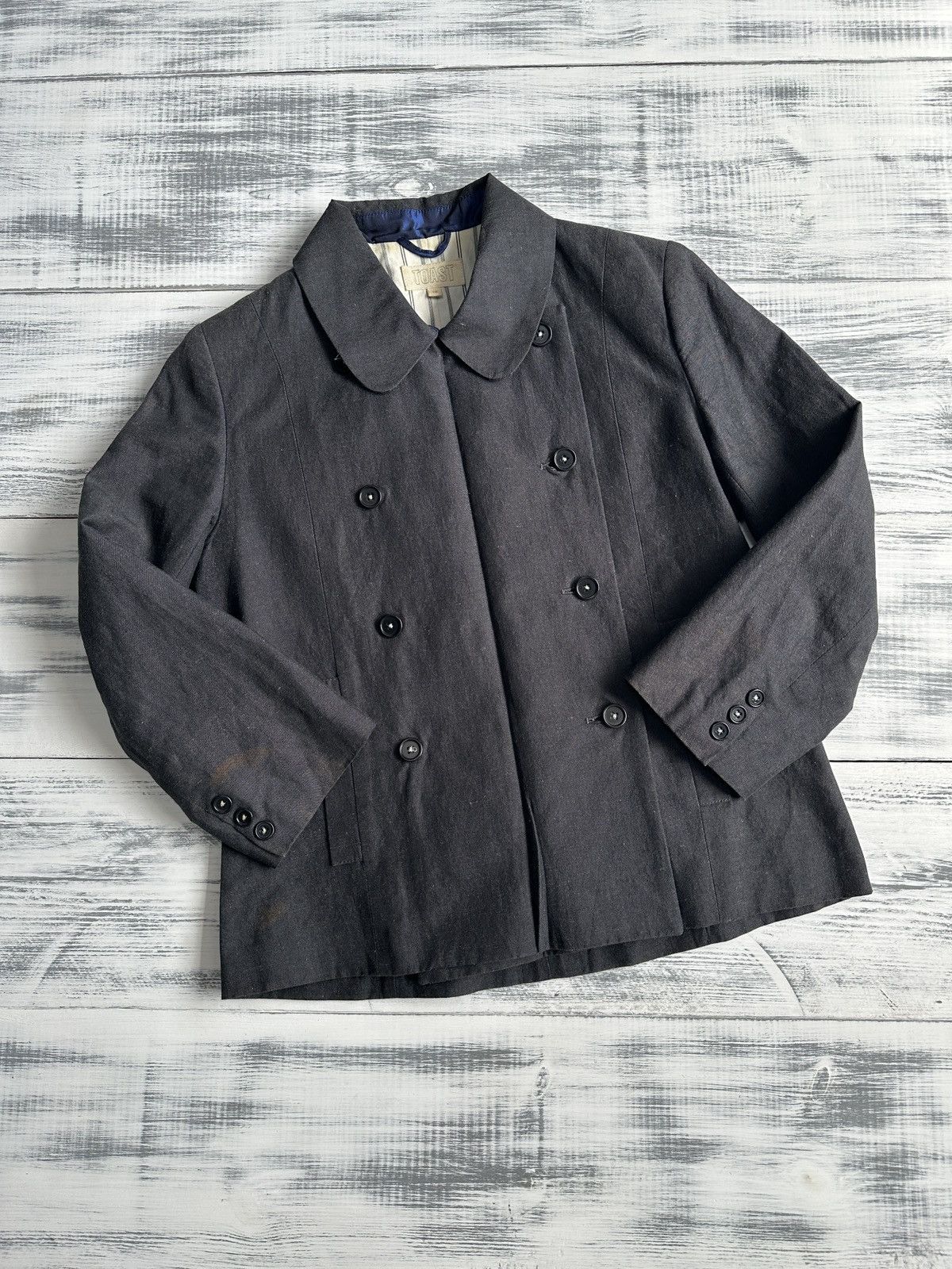Other TOAST Linen Cotton Grey Double Breasted Blazer Jacket Size M / US 6-8 / IT 42-44 - 1 Thumbnail