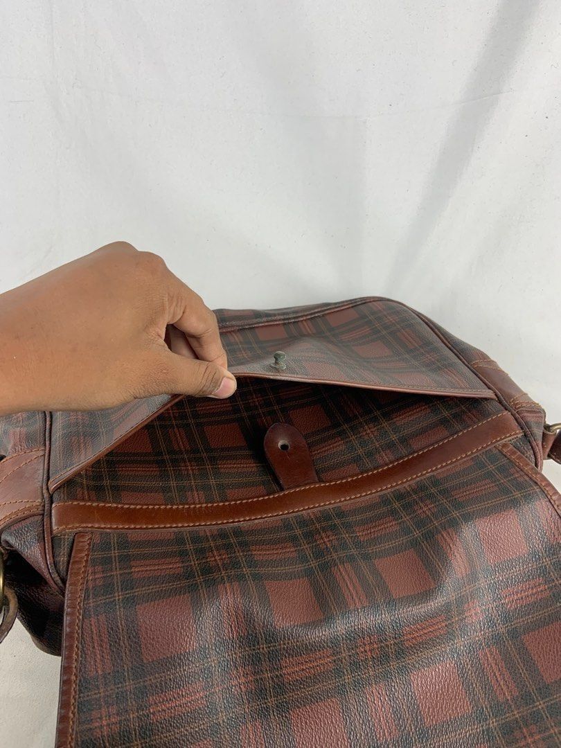 Polo Ralph Lauren Vintage Polo Ralph Lauren Tartan Plaid Messenger Bag Size ONE SIZE - 8 Thumbnail