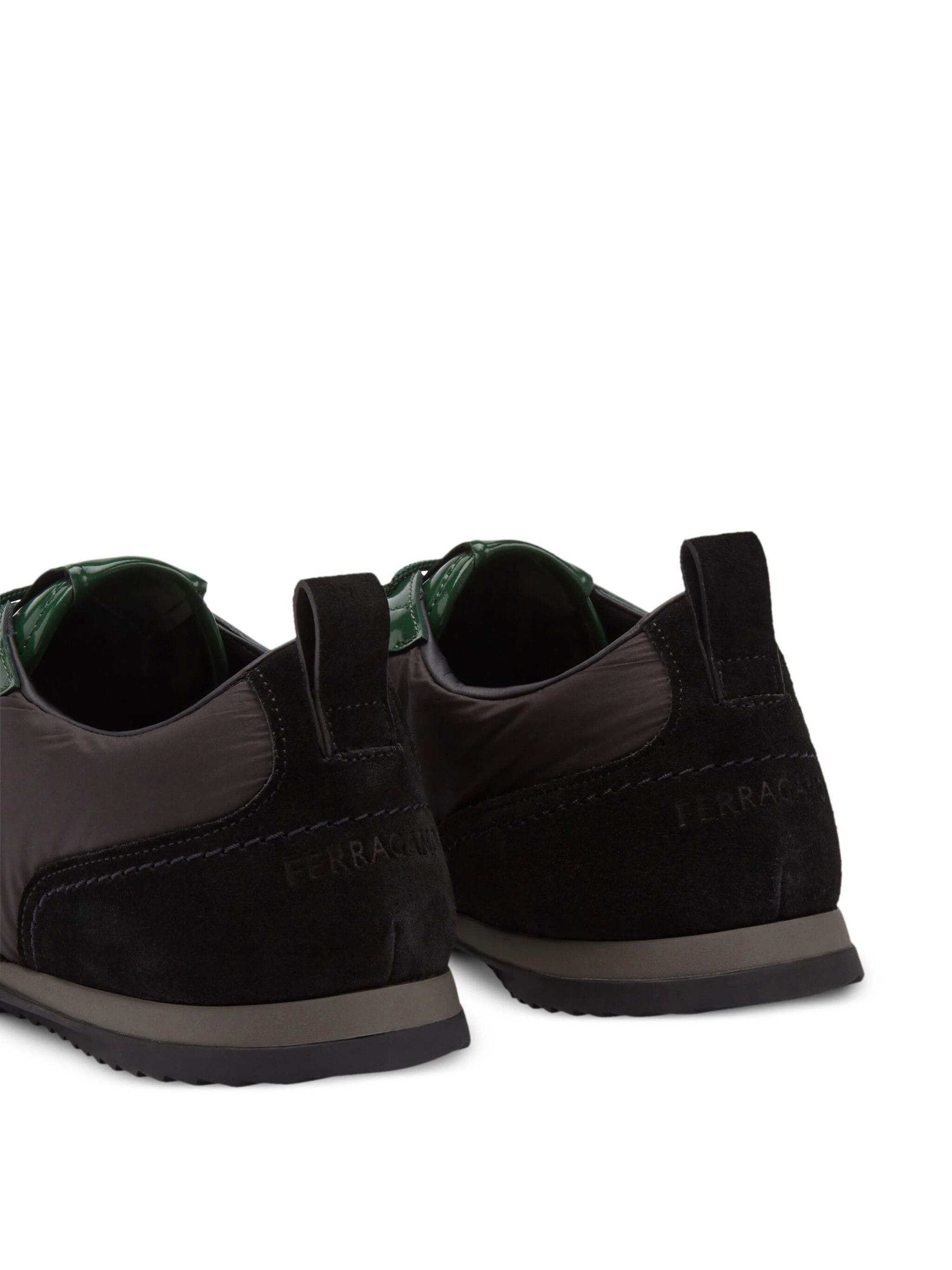 Salvatore Ferragamo o1s1rm0924 Lace-up Low-Top Sneakers in Black/Green Size US 10 / EU 43 - 3 Thumbnail