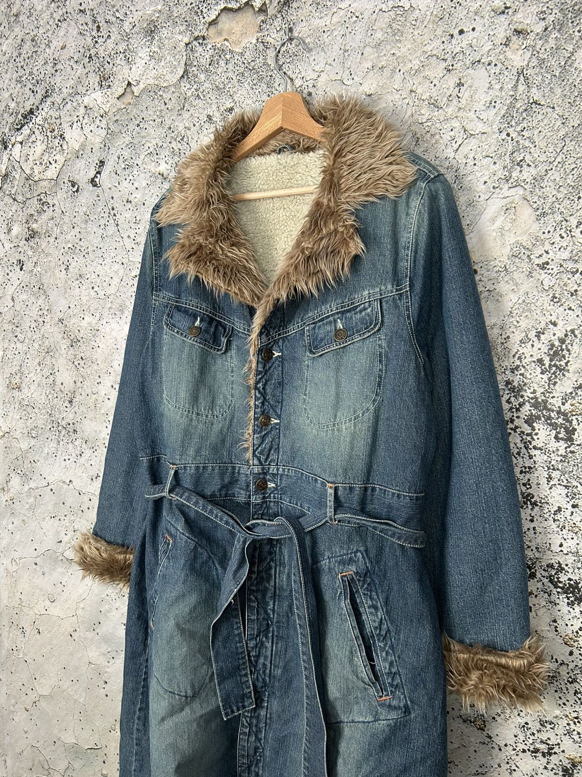 Vintage Vintage Penny Lane Jeans Fur Jacket Avant Garde Archive 90s Size L / US 10 / IT 46 - 2 Thumbnail