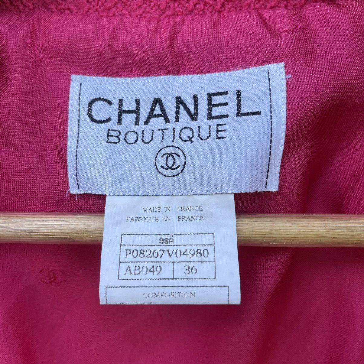 Chanel Chanel Pink Wool Blazer Button Ladies Size XS / US 0-2 / IT 36-38 - 15 Thumbnail
