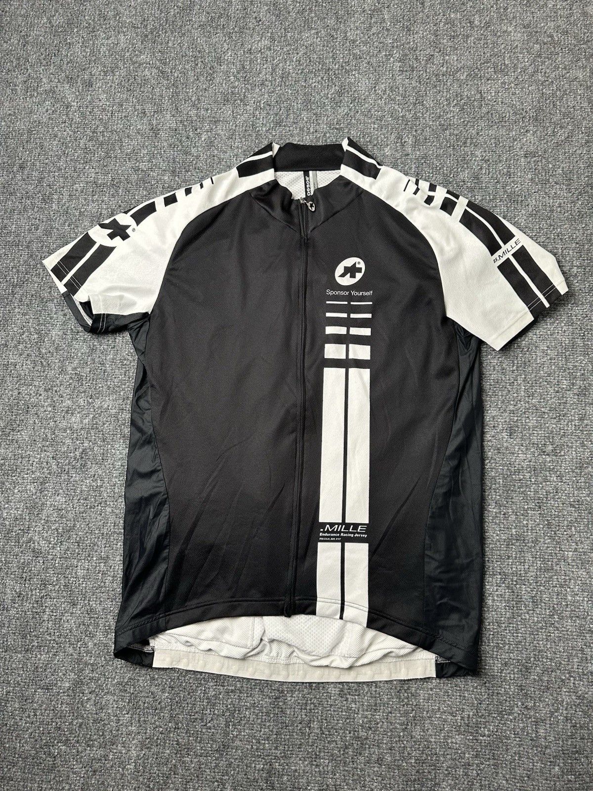 Other Mens Cycling Assos Mille Black White Zip Jersey, Size L Size US L / EU 52-54 / 3 - 1 Thumbnail