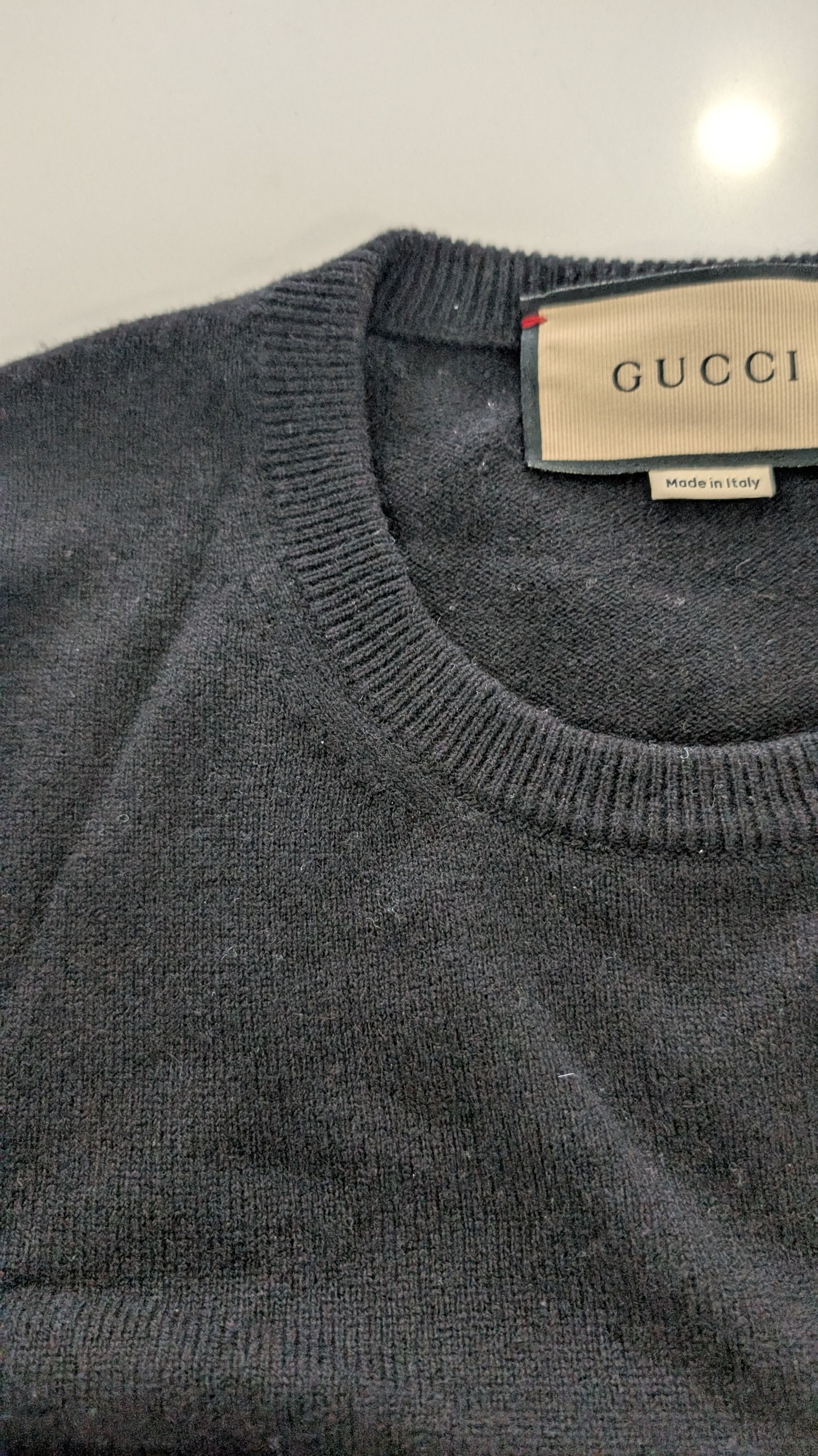 Gucci Gucci Logo Sleeve Patch Cashmere Sweater - Black - Size S Size US S / EU 44-46 / 1 - 18 Thumbnail