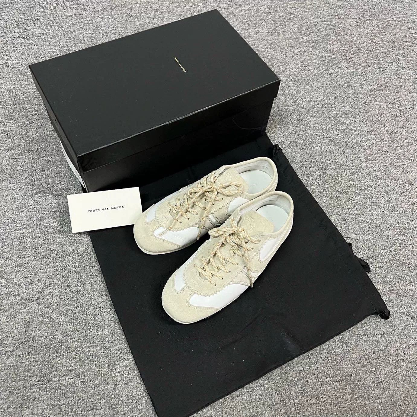 Dries Van Noten Dries Van Noten Gray Suede Sneakers Size US 7 / IT 37 - 1 Thumbnail