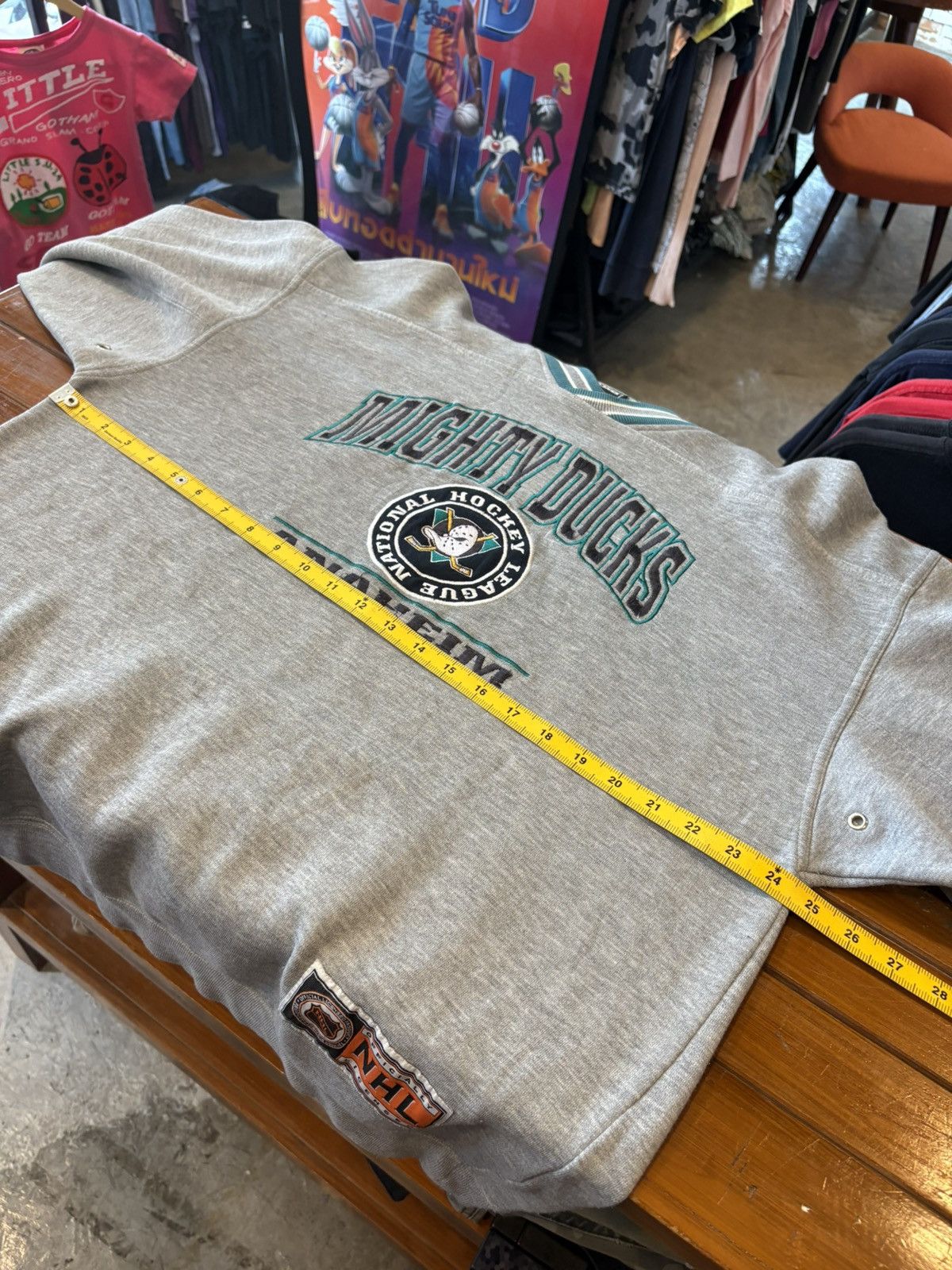 NHL Vintage 90 s Mighty Ducks NHL V-neck Sweatshirt Size US L / EU 52-54 / 3 - 12 Thumbnail