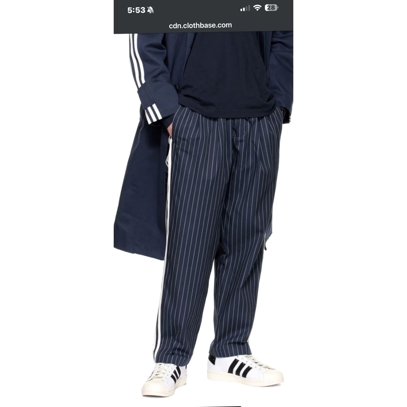 Adidas adidas Originals x NOAH HI2928 Small NWOT Blue Navy Pants Mens Jogger Activewear S Regular Size US 29 - 2 Thumbnail