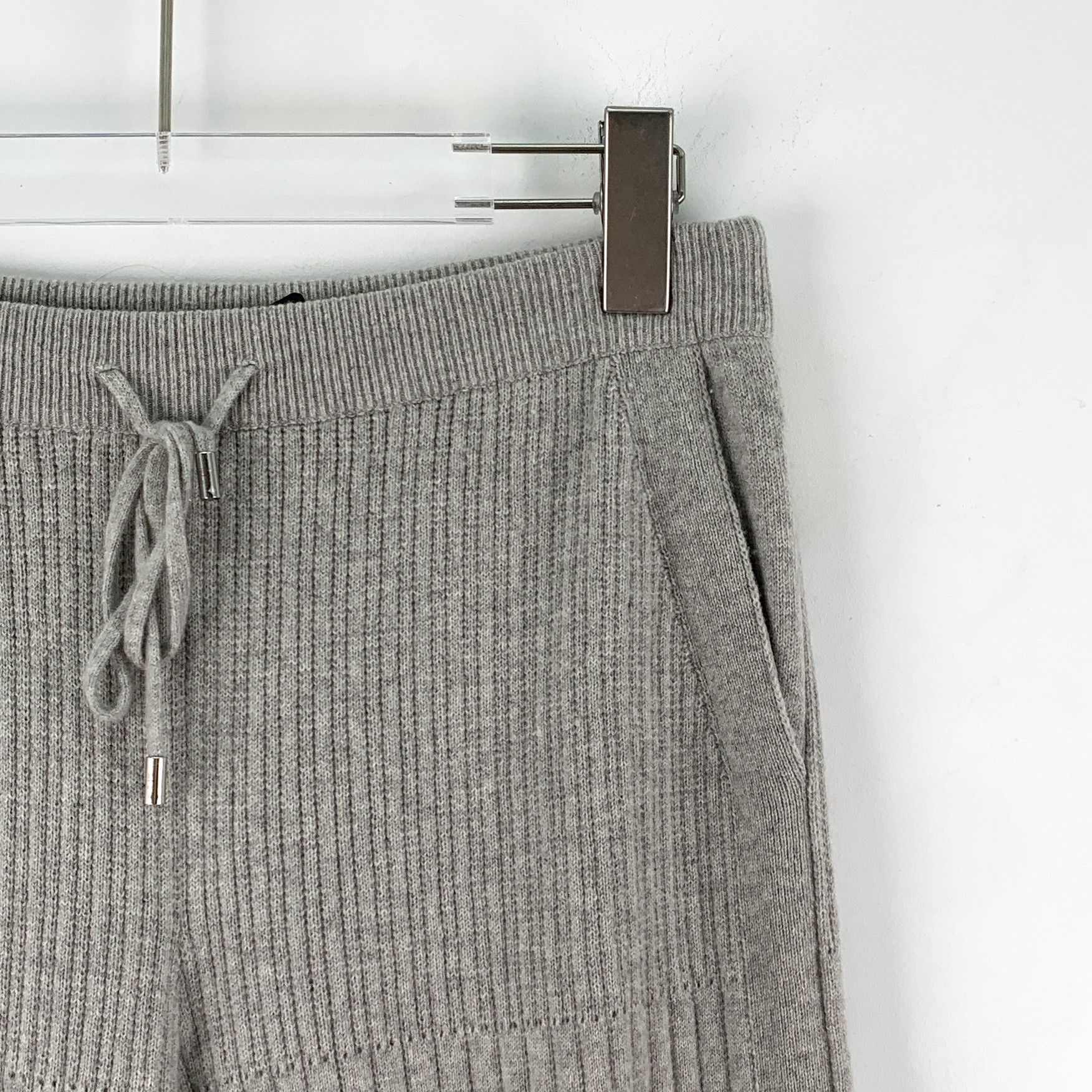 Loro Piana Loro Piana Cashmere Wide-Leg Knit Pants Grey (42) Size 28" / US 6 / IT 42 - 3 Thumbnail