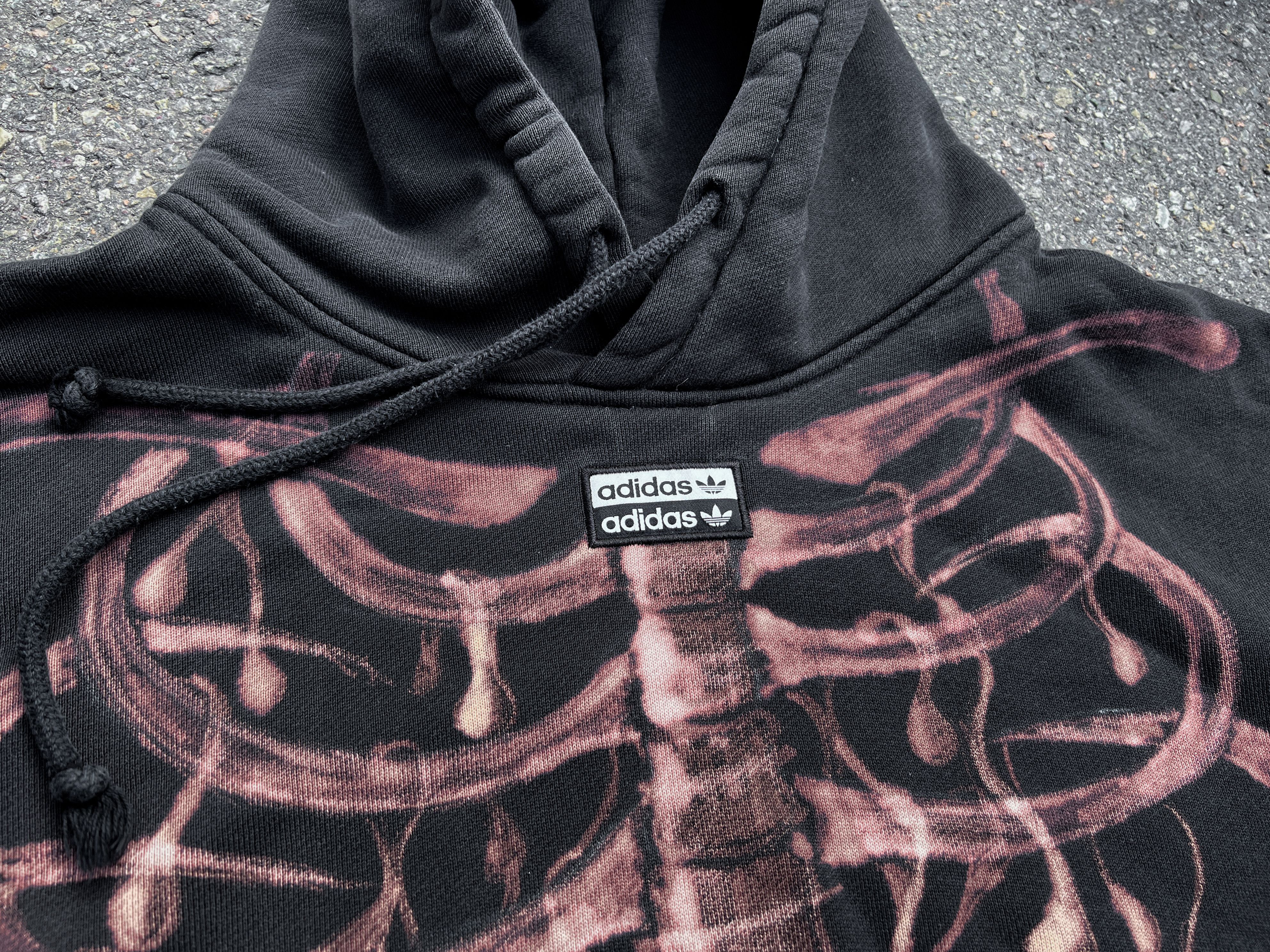 Adidas 💲HANDMADE💲Adidas Vintage Custom Skeleton Hoodie Size XL Size US XL / EU 56 / 4 - 6 Thumbnail
