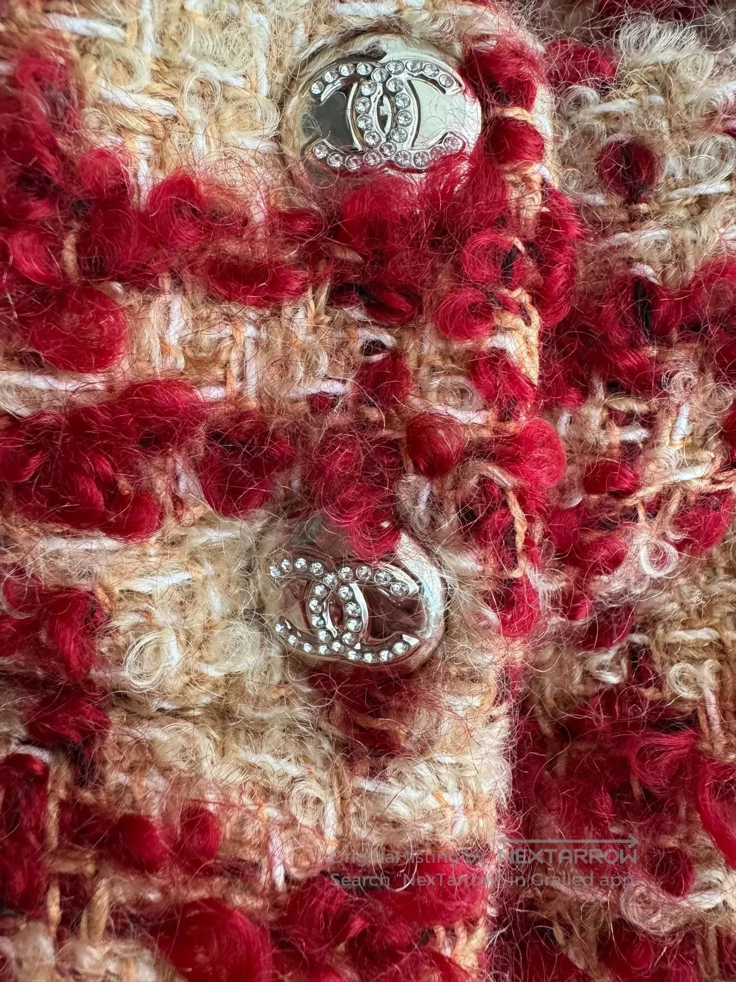 Chanel Chanel Red Plaid Tweed Vest Coat. Size US S / EU 44-46 / 1 - 4 Thumbnail