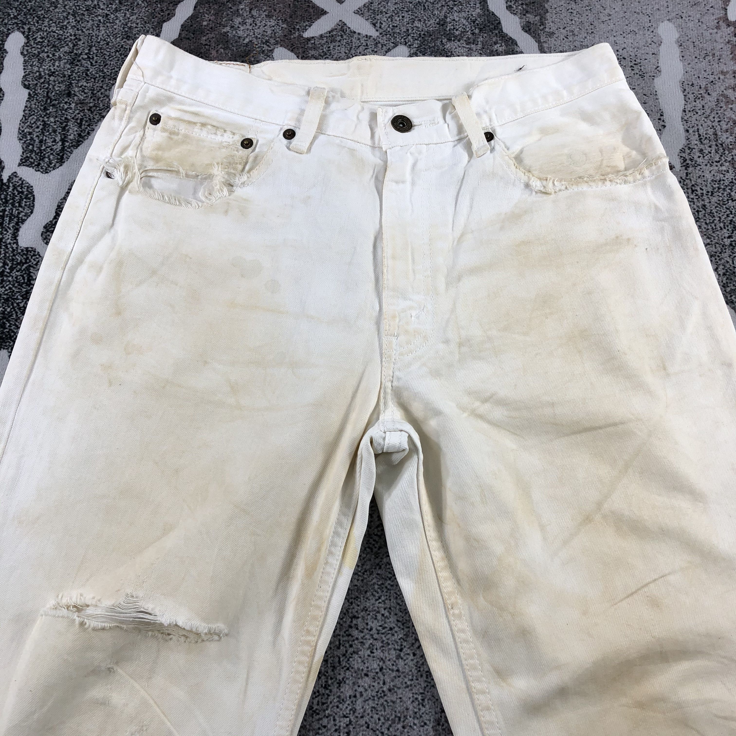 Levi's Vintage Levi's 502 Jeans Distress Dirty Wash Denim KJ890 Size US 32 / EU 48 - 3 Thumbnail