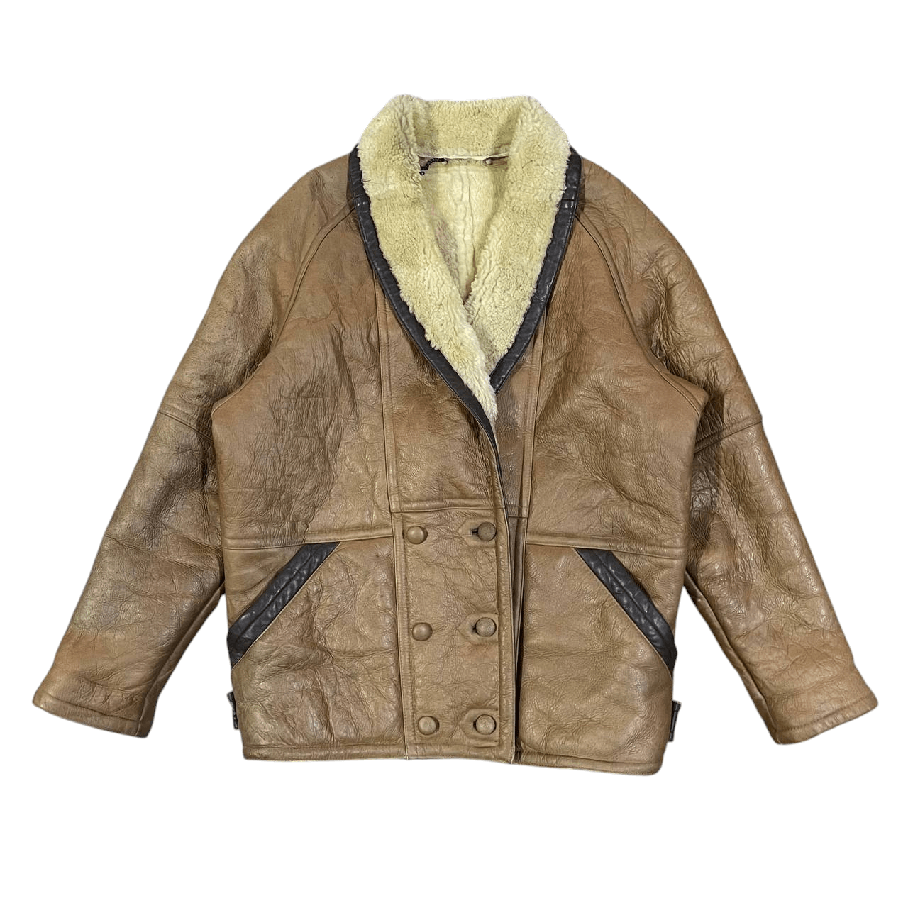 Vintage Otto Collection Leather Jacket Shearling