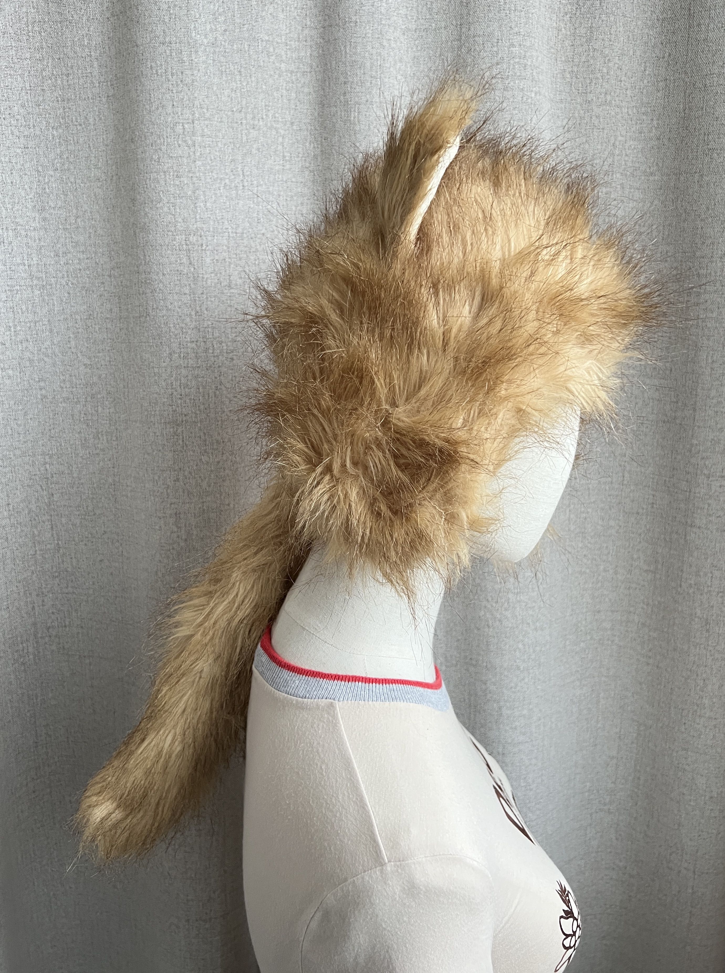 Robin Ruth Y2K Robin Ruth Furry Hat Fox Ears With Tail Faux Fur Size ONE SIZE - 5 Thumbnail