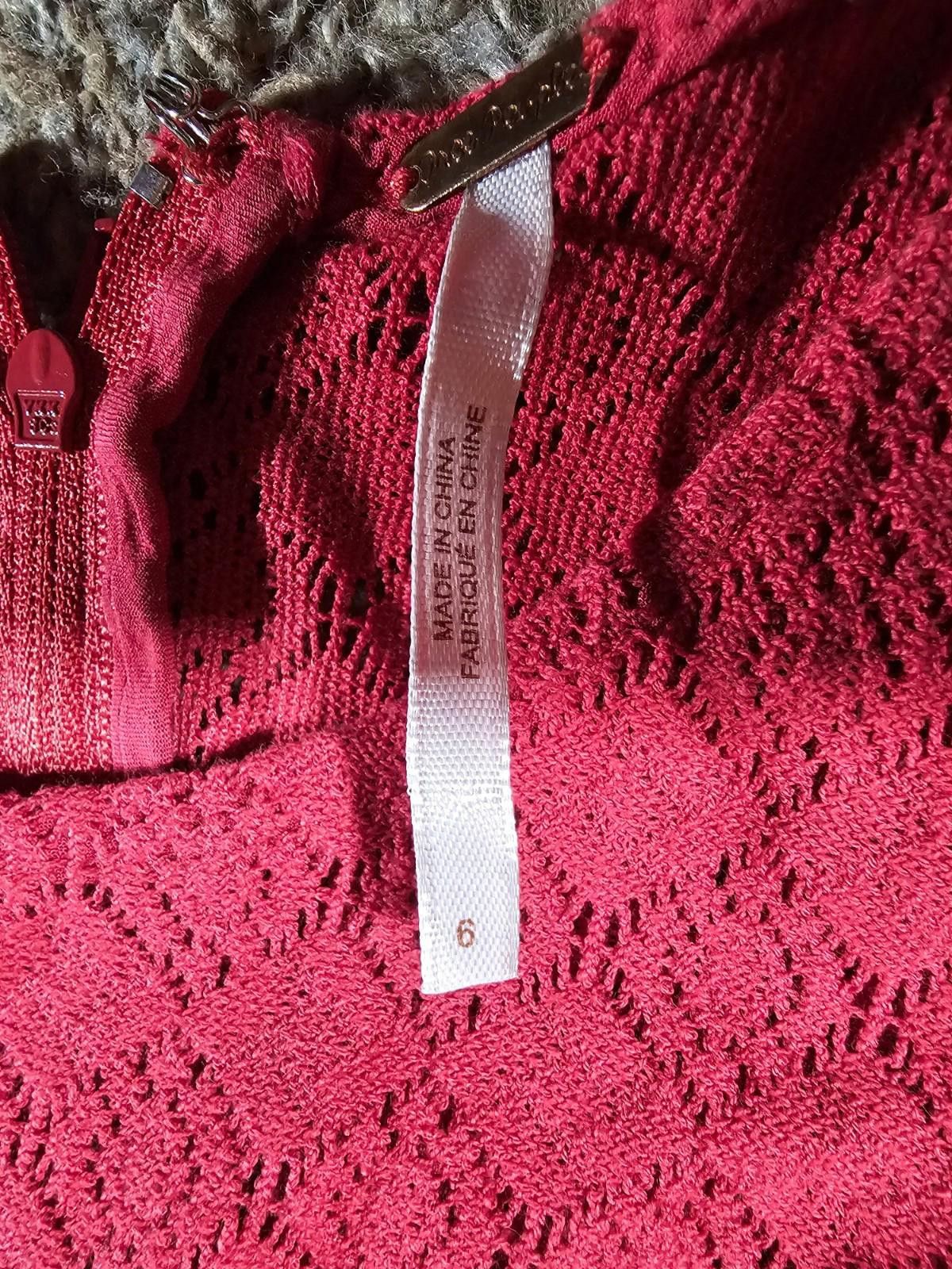 Free People Free People Sz 6 Red Dress Zip Back Size M / US 6-8 / IT 42-44 - 2 Thumbnail