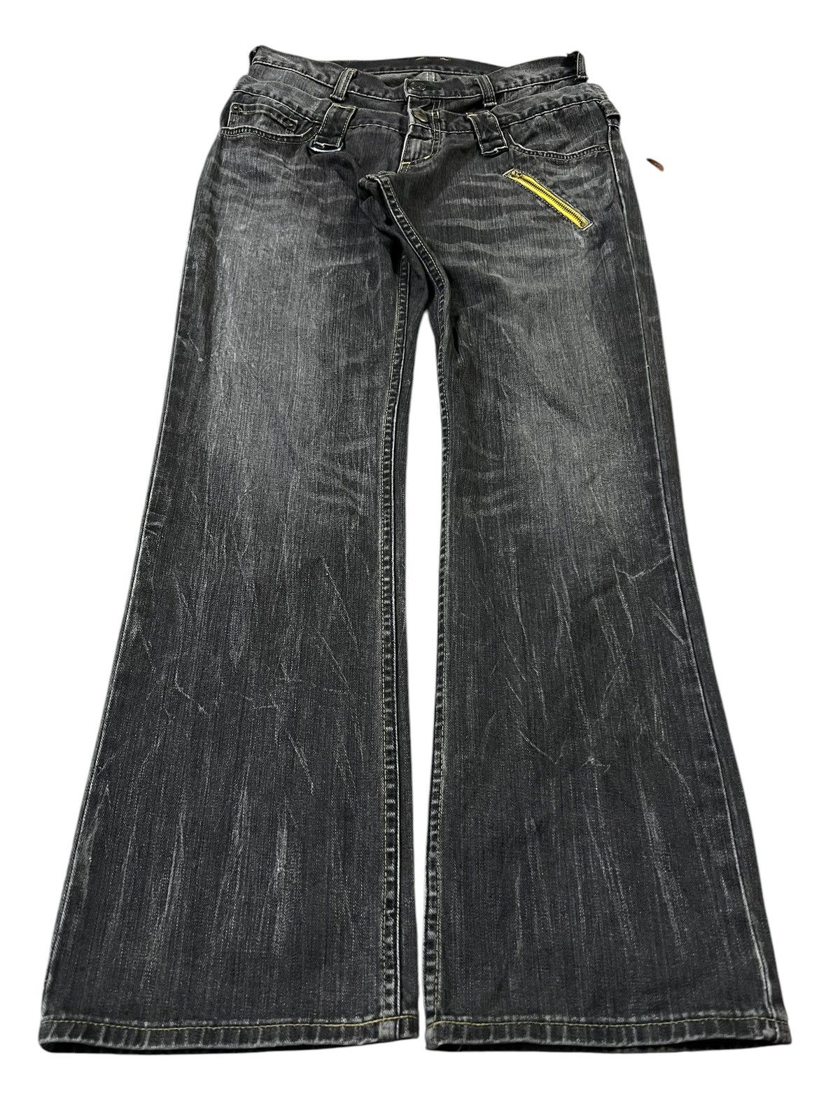 If Six Was Nine × Le Grande Bleu (L.G.B.) × Wrangler 💥Double Waist 💥Vintage Wrangler Faded Flare Jeans Rare Size US 31 - 1 Thumbnail