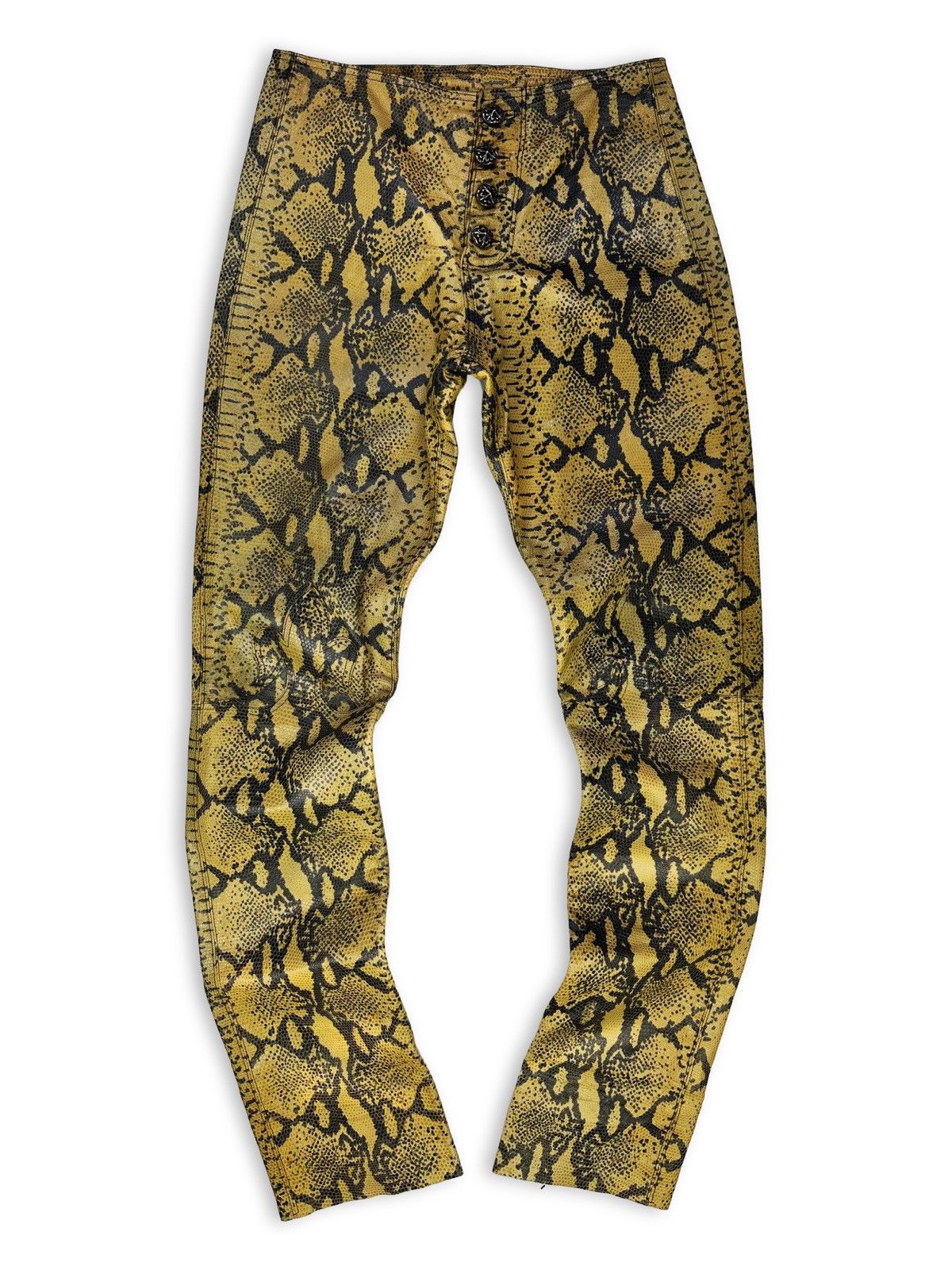 A&G Rock 90s A&G Rock ‘n Roll Floury Cross Python Leather Pants | Grailed
