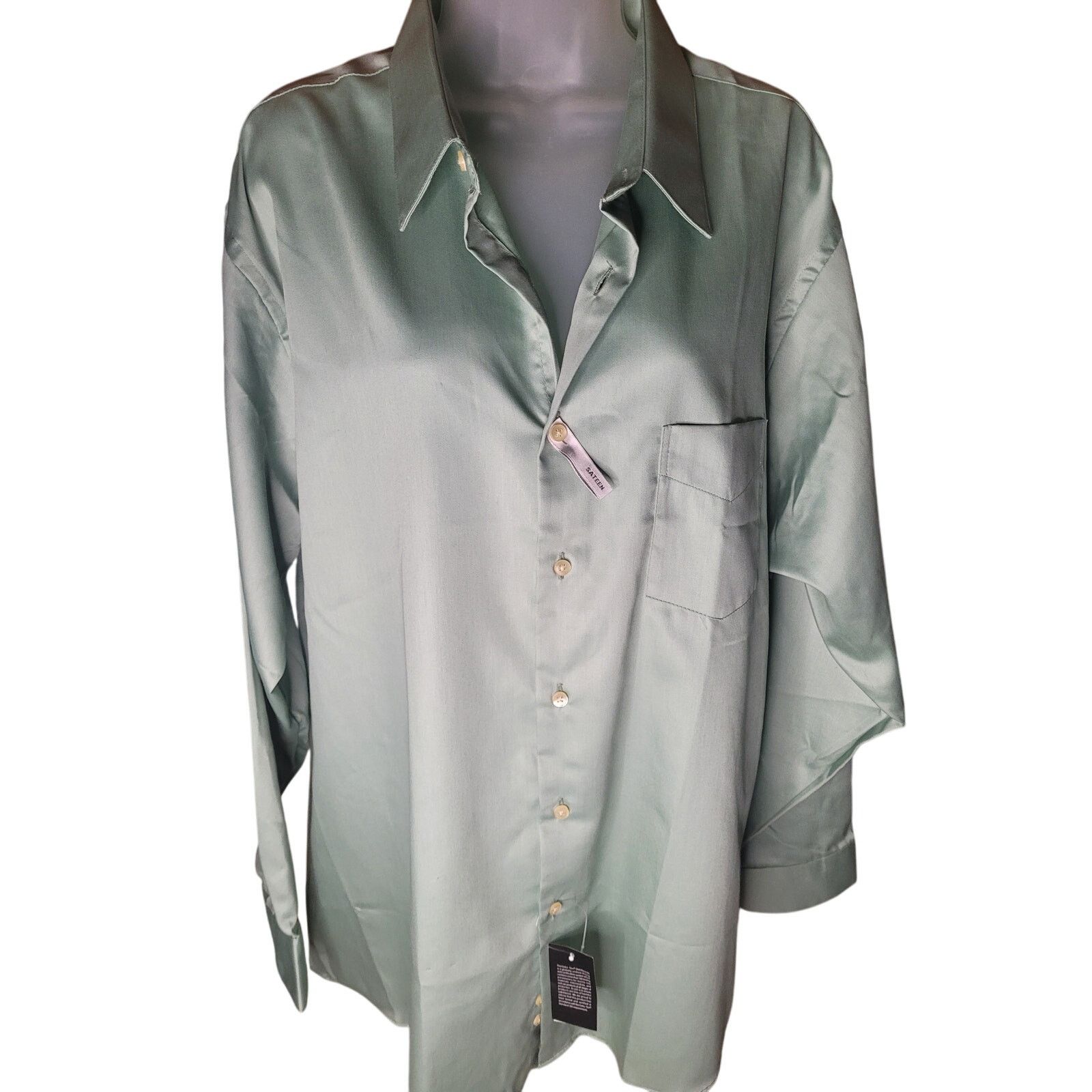 Geoffrey Beene Geoffrey Beene Mens Shirt Long Sleeve Olive Green NWT XL Size US XL / EU 56 / 4 - 1 Thumbnail