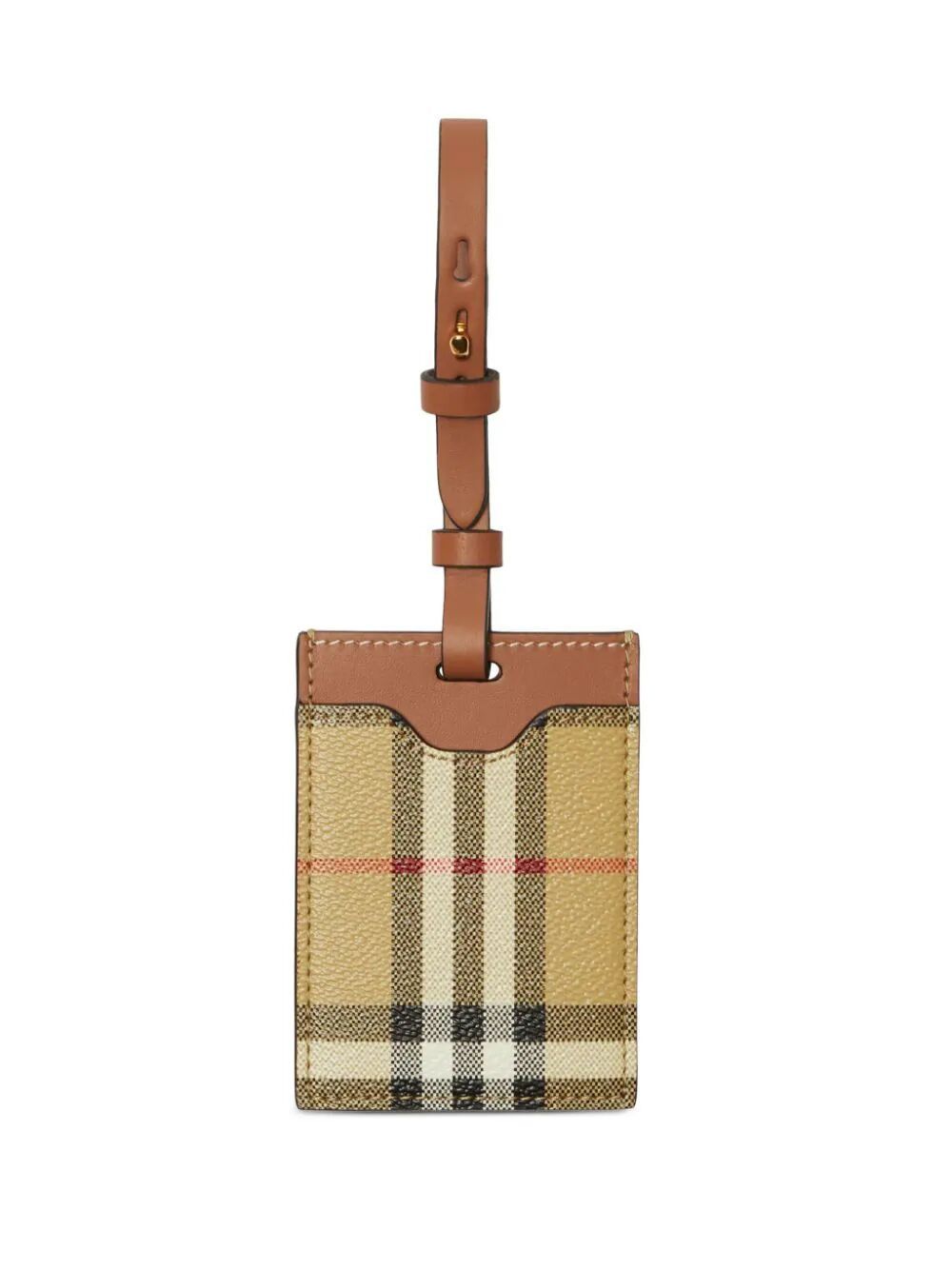 Burberry CHECK LEATHER LUGGAGE TAG Size ONE SIZE - 1 Thumbnail