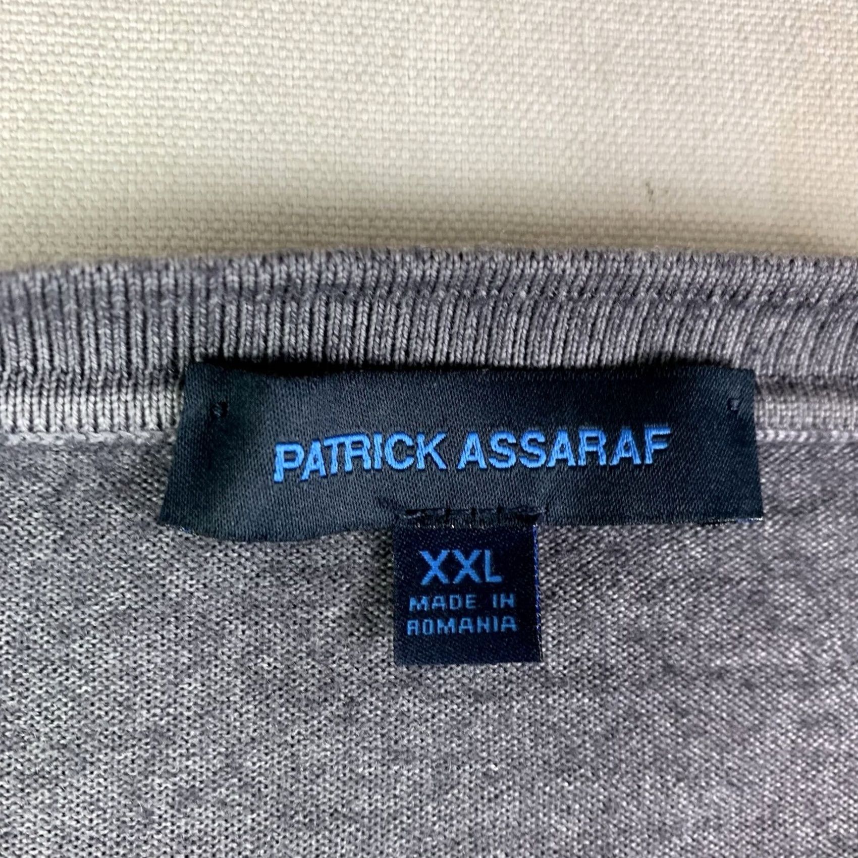 Vintage Patrick Assaraf Merino Wool Long Sleeve Mens 2XL Gray Size US L / EU 52-54 / 3 - 2 Thumbnail