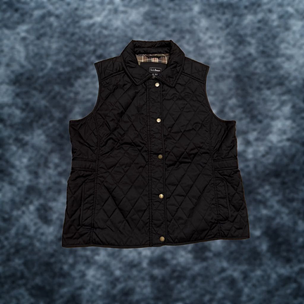 Vintage VINTAGE? No. LL Bean Quilted Vest Women’s XL Black Zip Up Sleeveless Lined Polyester Regular Jacket/Coat Short Size XL / US 12-14 / IT 48-50 - 1 Thumbnail