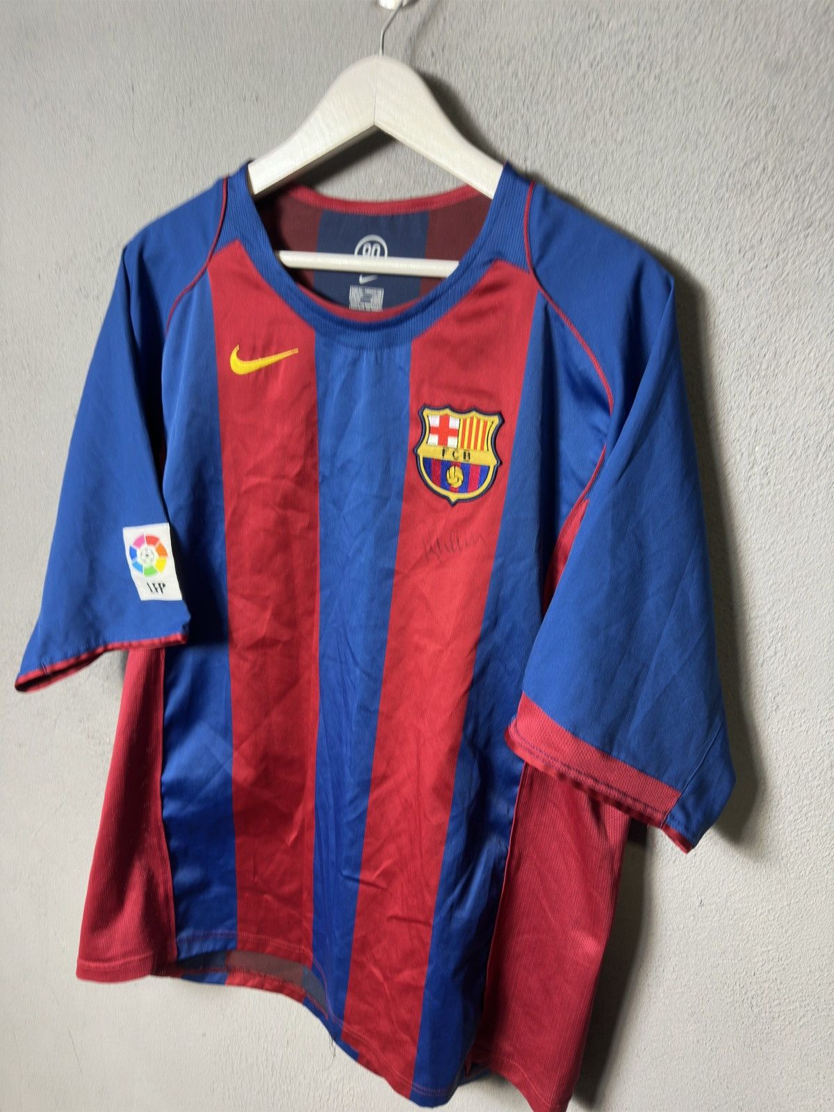 Nike × Vintage FC Barcelona 2004-2005 Home football jersey Nike #17 Larsson Size US XL / EU 56 / 4 - 2 Thumbnail