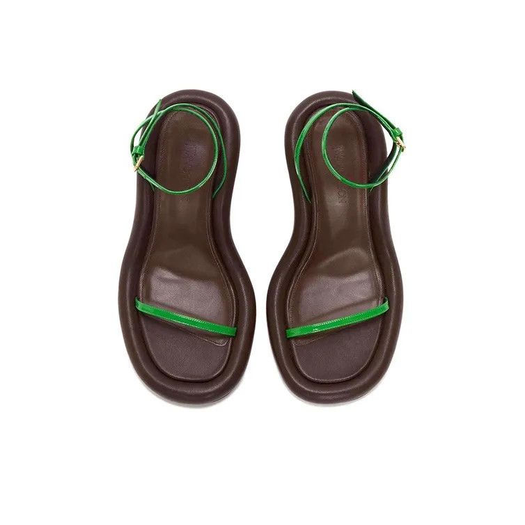 JW Anderson o1mle0325 Bumper Heel Sandals in Green & Brown Size US 8 / IT 38 - 5 Thumbnail