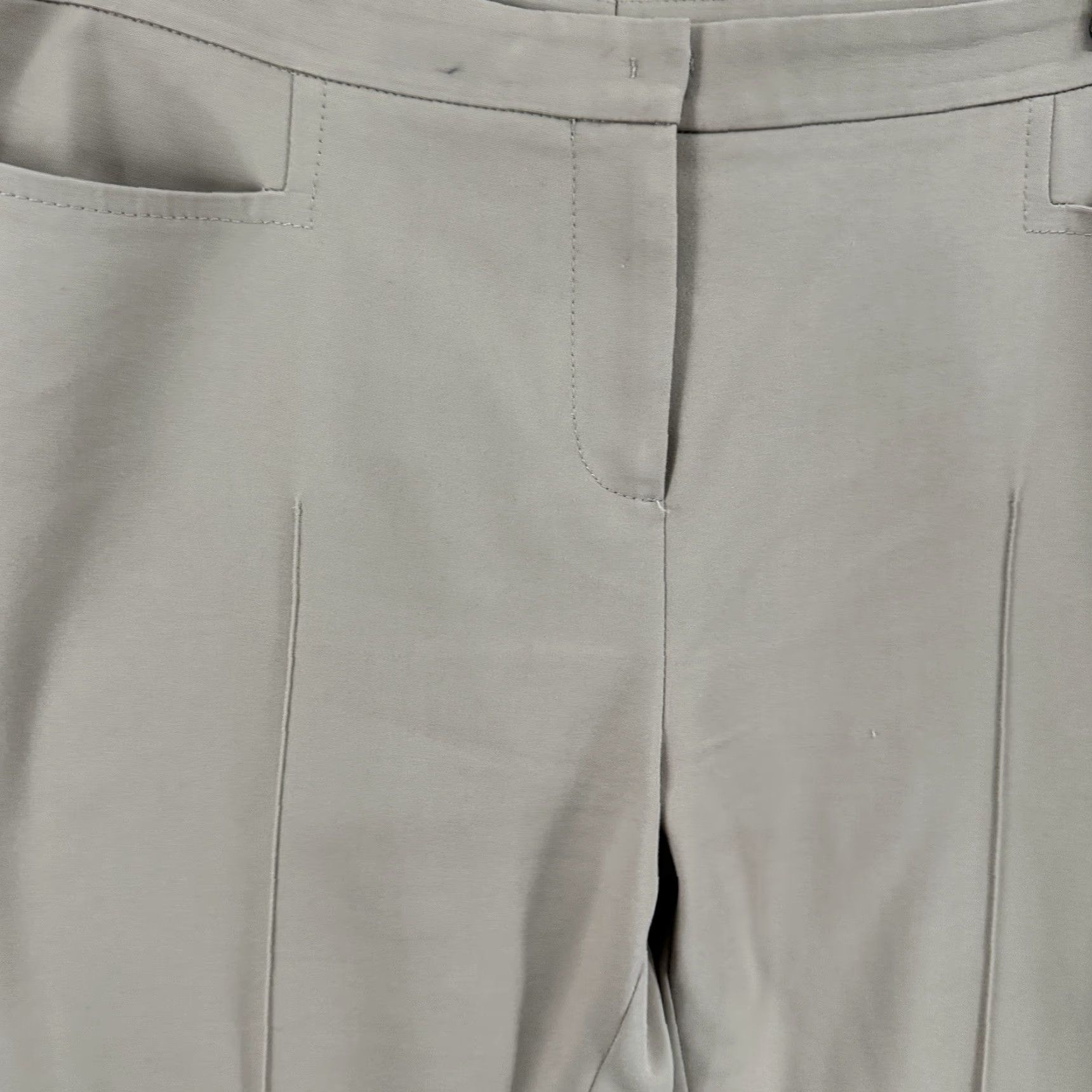 Akris Akris Women's Pants Size 10 Beige Cotton Blend Career Casual Slim Straight Ankle Lawyer Workwear Size 32" / US 10 / IT 46 - 4 Thumbnail