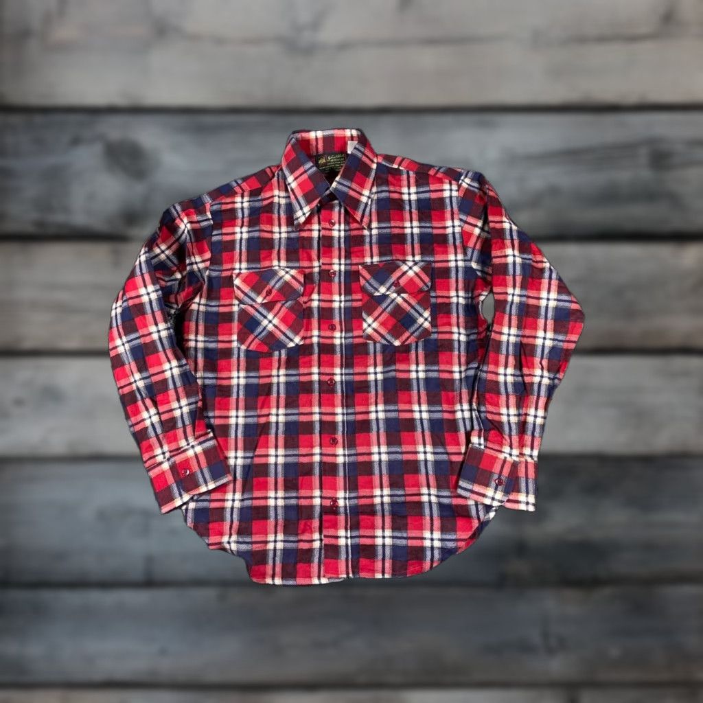 Blair VINTAGE John Blair Grunge Flannel Shirt Adult Medium Red Plaid 90s Mens Size US M / EU 48-50 / 2 - 1 Thumbnail