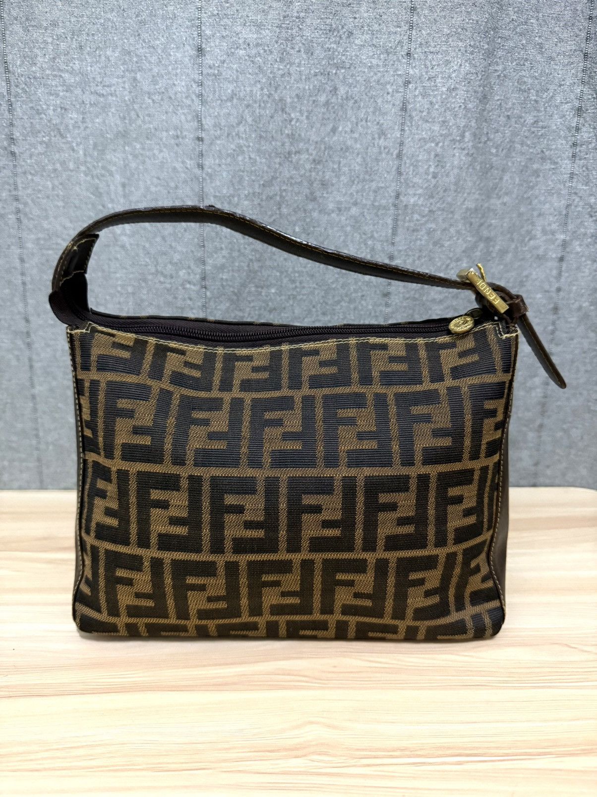 90s Vintage Fendi zucca Monogram canvas handbag