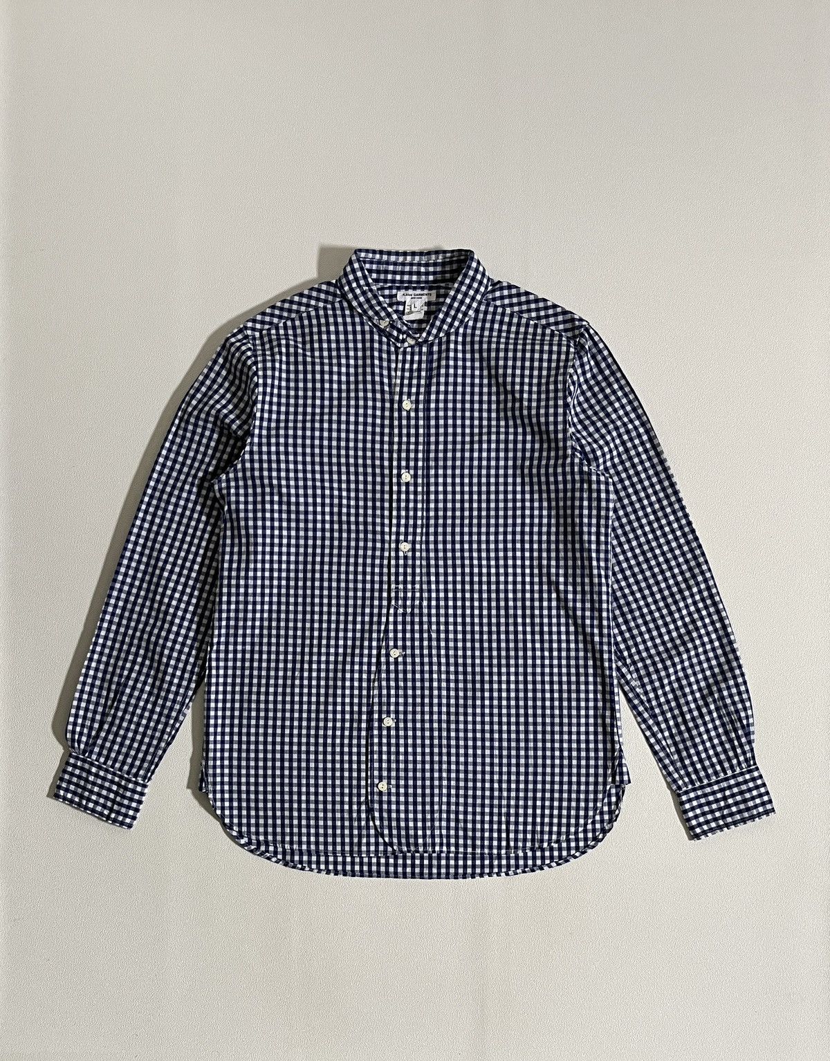 Engineered Garments A Blue Garments Round Collar Gingham Check Field Shirt Size US L / EU 52-54 / 3 - 1 Thumbnail