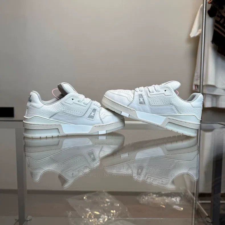 Louis Vuitton Louis Vuitton Trainer white cement shoes Size US 7 / IT 37 - 3 Thumbnail
