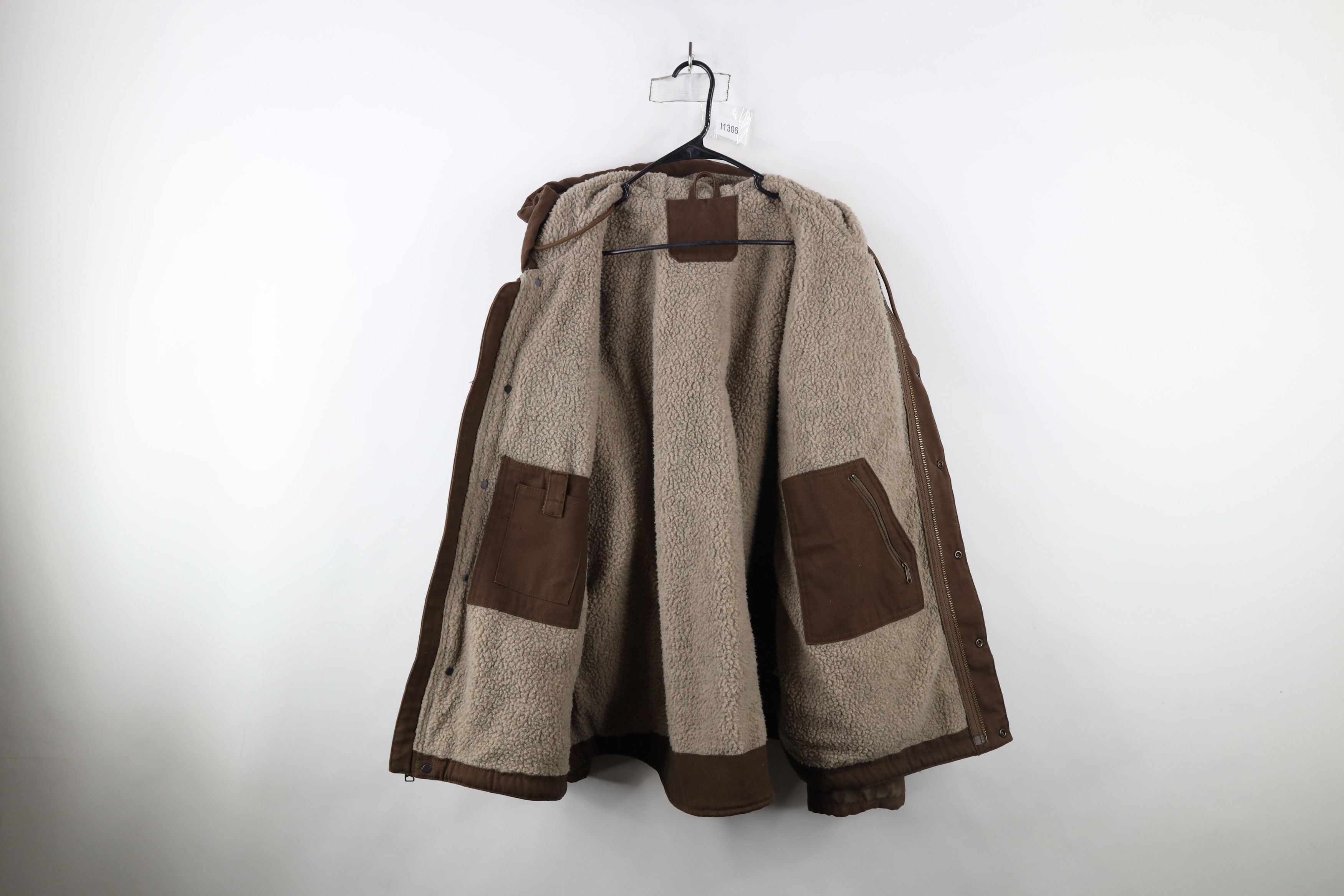 Vintage Vintage Y2K Streetwear Fleece Lined Canvas Hooded Jacket Size US XXL / EU 58 / 5 - 8 Thumbnail