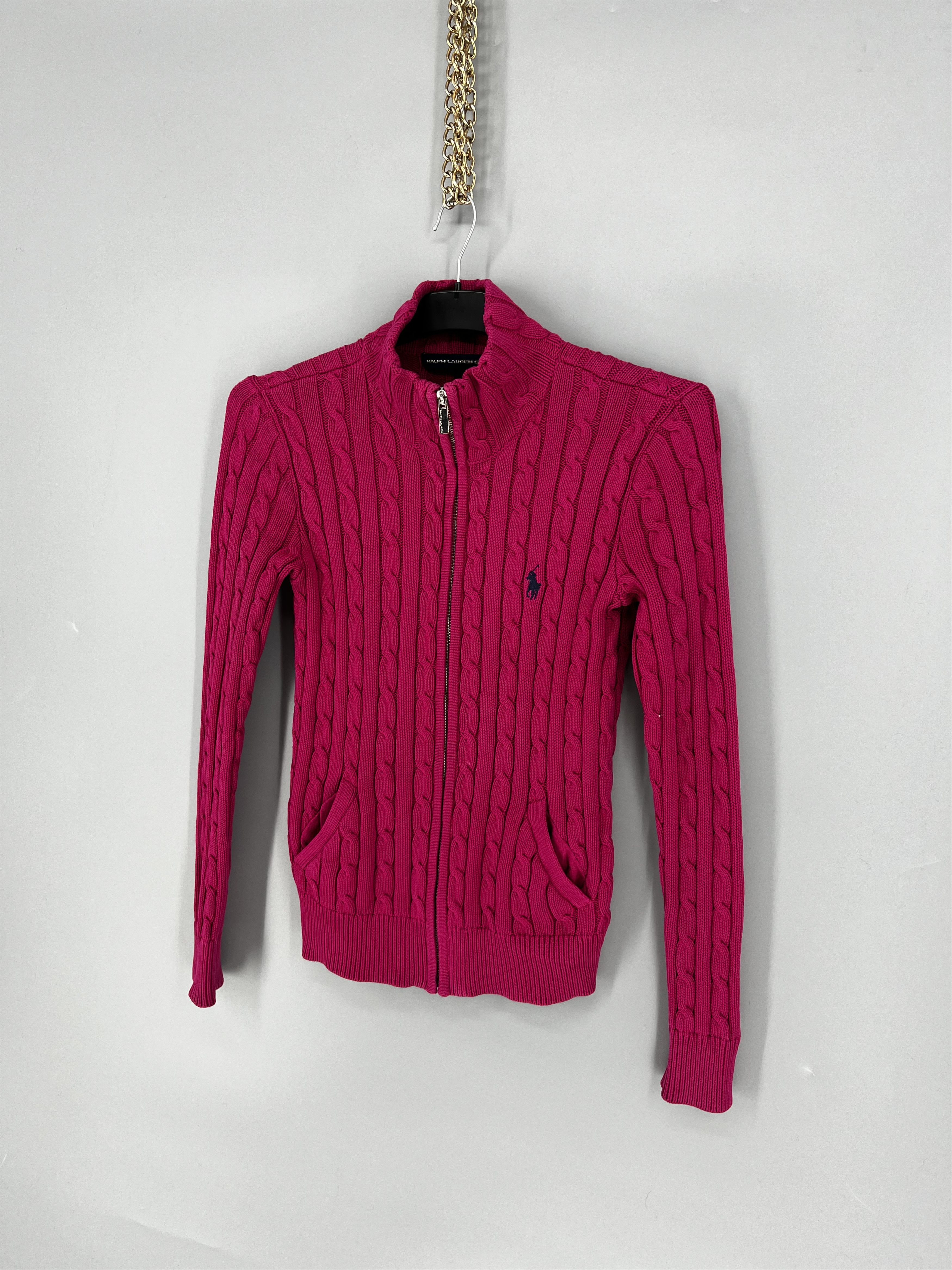 Polo Ralph Lauren Vintage Polo By Ralph Lauren Cable Knit Zip Sweater Size S / US 4 / IT 40 - 3 Thumbnail