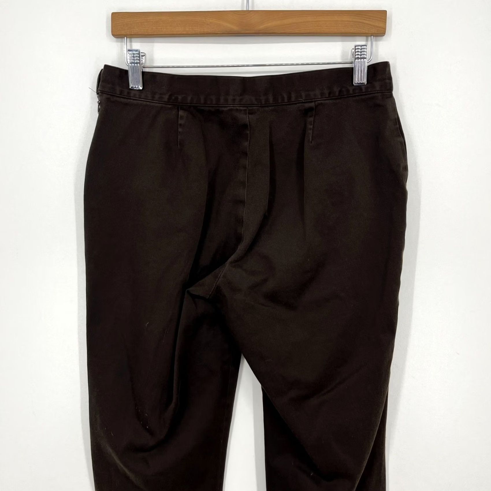 Ralph Lauren Lauren Ralph Lauren Pants Women's Size 6 Brown Cotton Blend Solid Side Zip Size 28" / US 6 / IT 42 - 6 Thumbnail