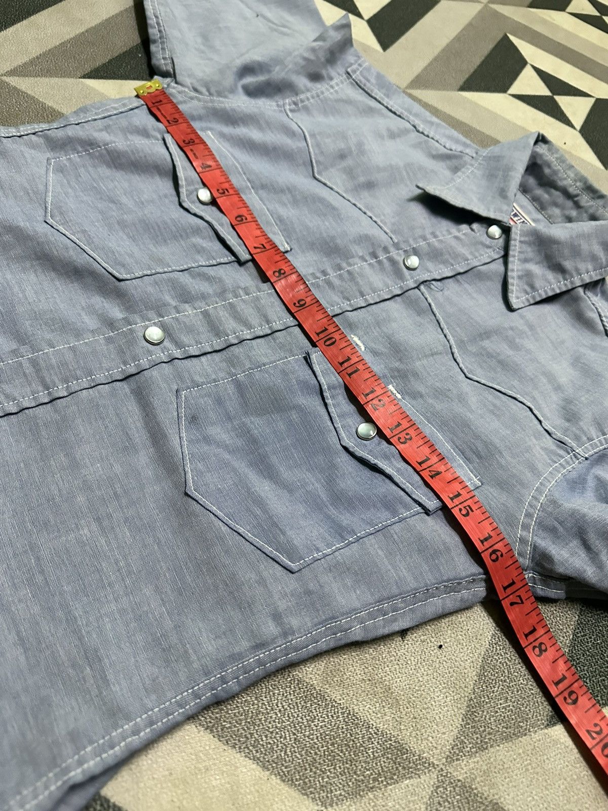 Edwin Vintage 80s Edwin chambray shirt Size US S / EU 44-46 / 1 - 7 Thumbnail