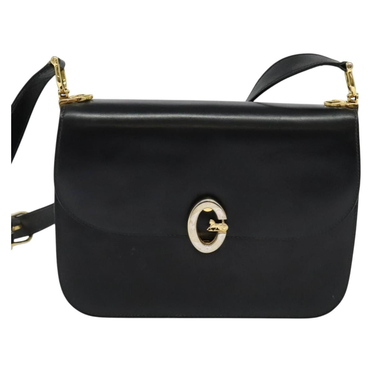 Celine CELINE Shoulder Bag Leather Black Gold Size ONE SIZE - 2 Thumbnail