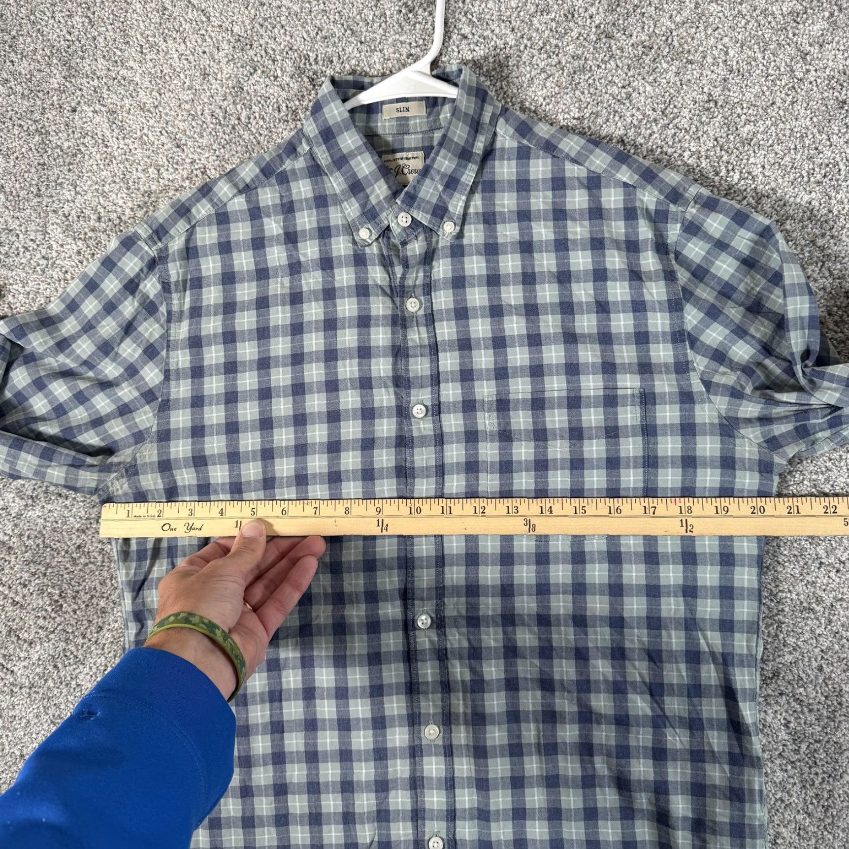 J.Crew **J.Crew Men's M Slim Fit Blue Green Plaid Button-Up Shirt** User: J.Crew Men's M Slim Fit Multicolor Plaid Button-Up Shirt Size US M / EU 48-50 / 2 - 3 Thumbnail