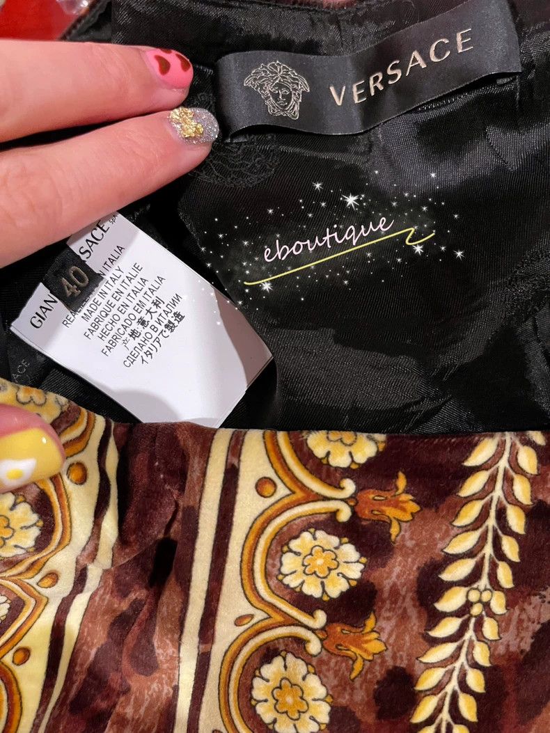 Versace Versace Velvet skirt Size 26" / US 2 / IT 38 - 2 Thumbnail
