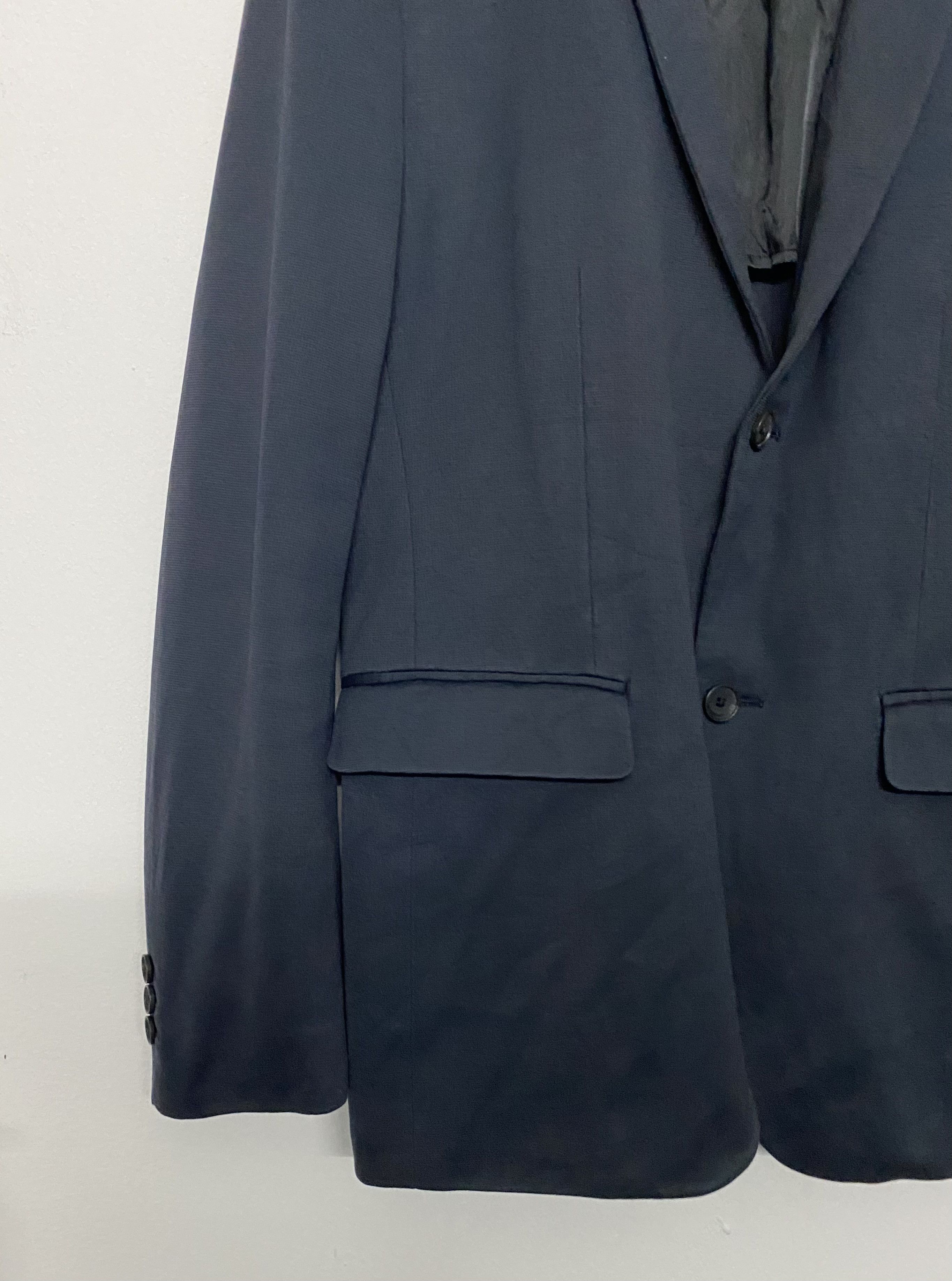Theory Theory Japan Dark Navy Stretch Cotton Coat Blazer Size 40R - 5 Thumbnail