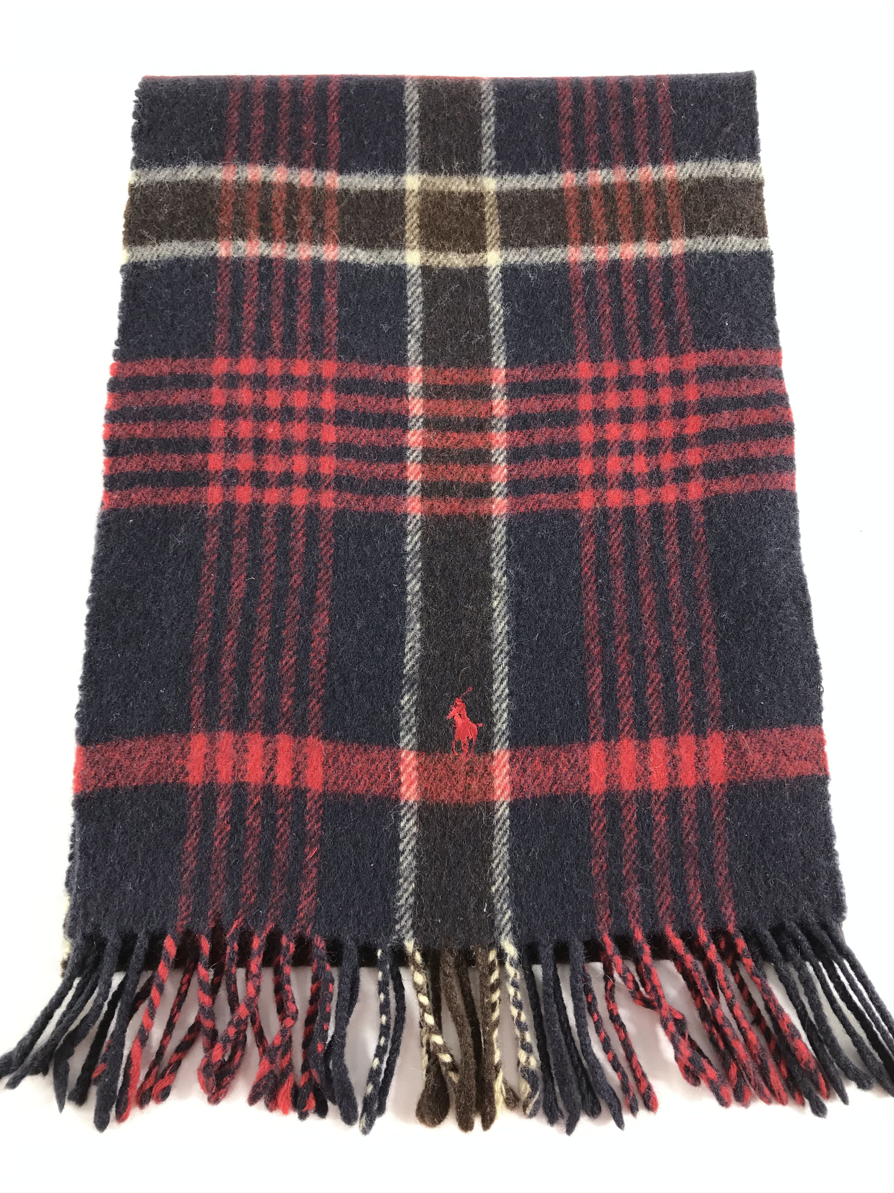 Ralph Lauren Ralph Lauren Tartan Wool Scarf Muffler V486 Size ONE SIZE - 2 Thumbnail