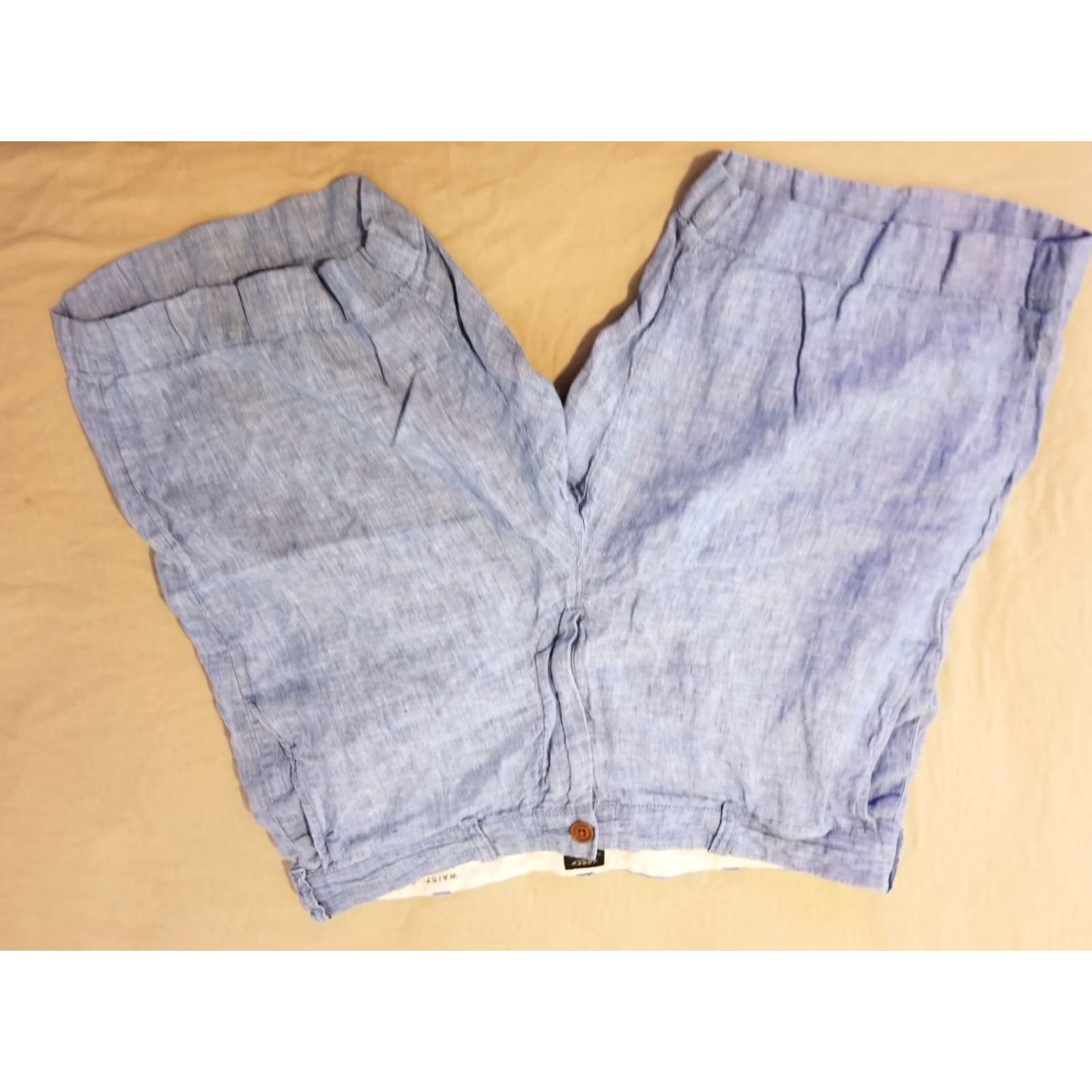 J.Crew J. Crew Mens Shorts Blue Linen Chino 34 35 Size US 34 / EU 50 - 2 Thumbnail