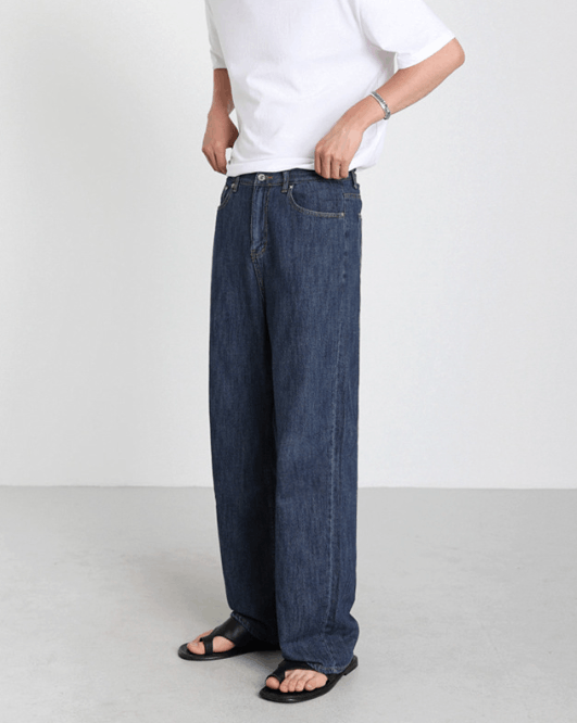 Japanese Brand × Jean Japanese trend loose straight street wide-leg casual jeans Size US 32 / EU 48 - 3 Thumbnail