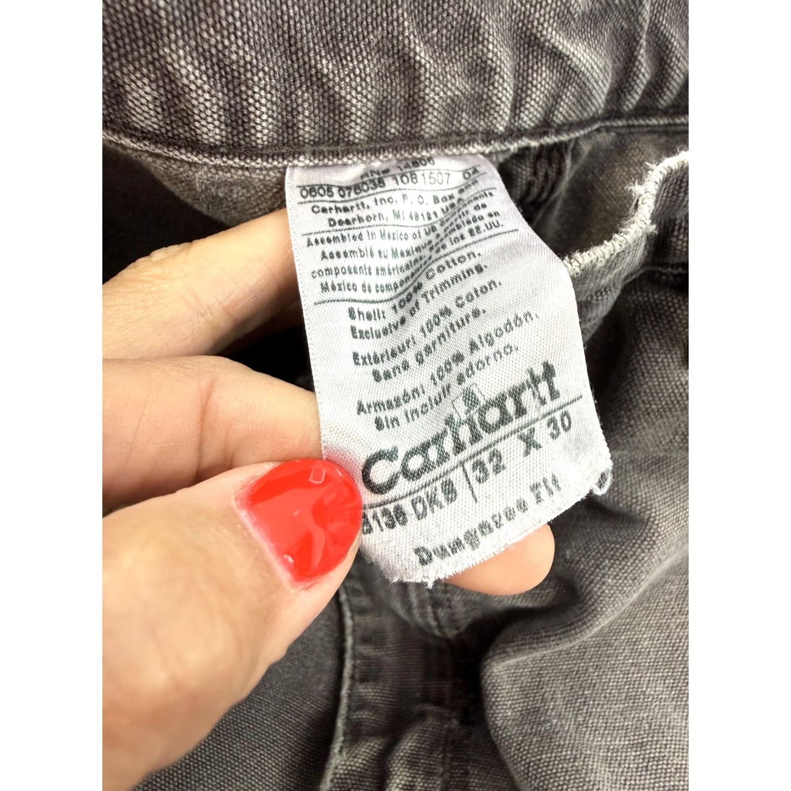 Carhartt Carhartt Pants Mens 32x28 Gray Relaxed Fit Canvas Carpenter Workwear Utility Size US 32 / EU 48 - 7 Thumbnail