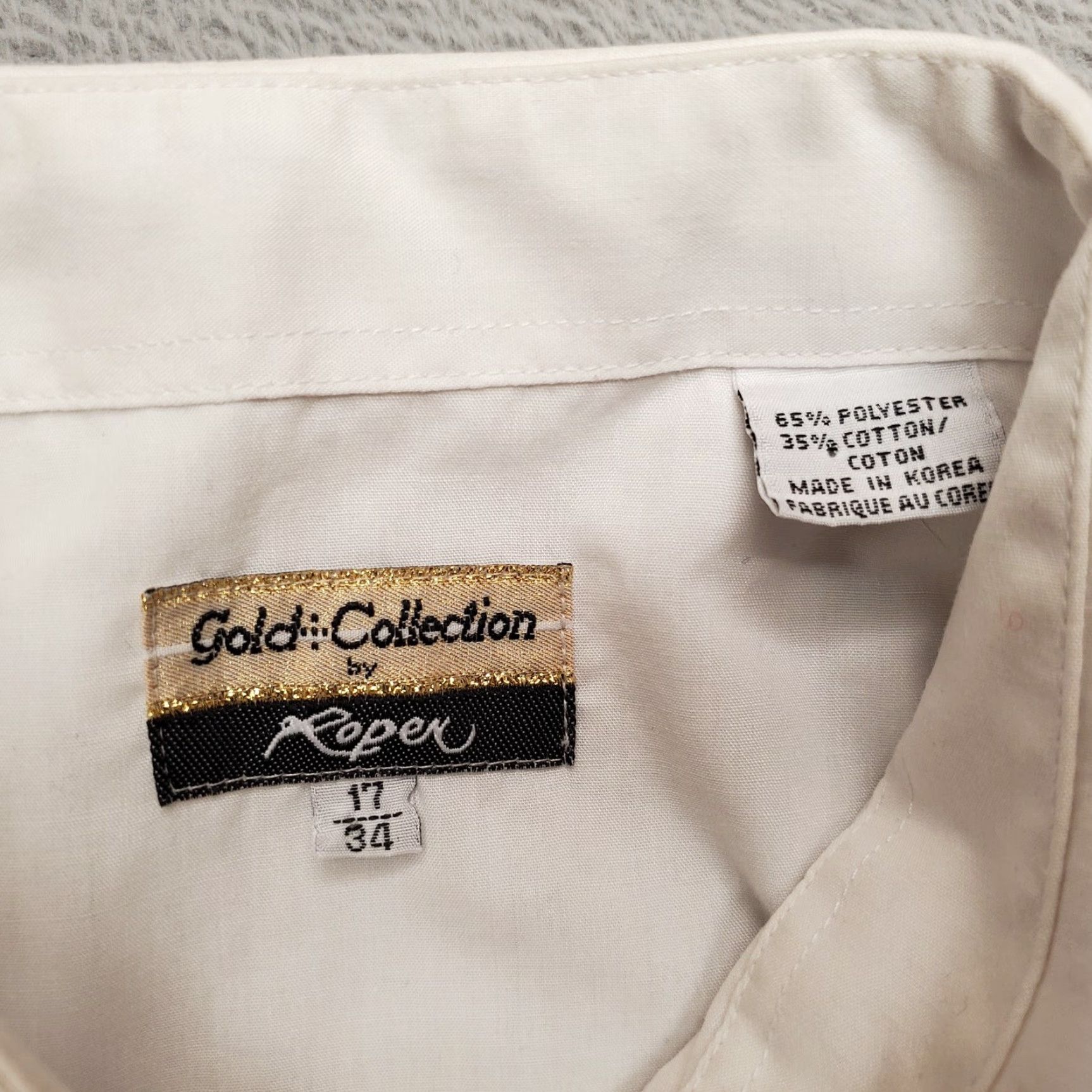 Roper Roper Gold Collection Shirt Mens 17 34 White Bib Front Pearl Snap Western Formal Shirt Mens Color White 17 34 Bib Front Pearl Snap Western Formal Size 46R - 5 Thumbnail