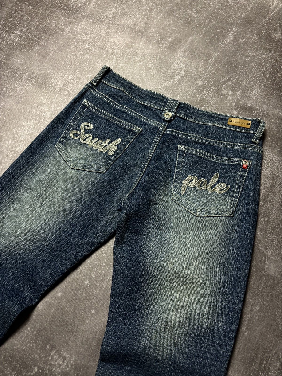 Japanese Brand CRAZY FLARED SOUTH POLE VINTAGE JEANS y2k if six was nine Size US 28 / EU 44 - 3 Thumbnail