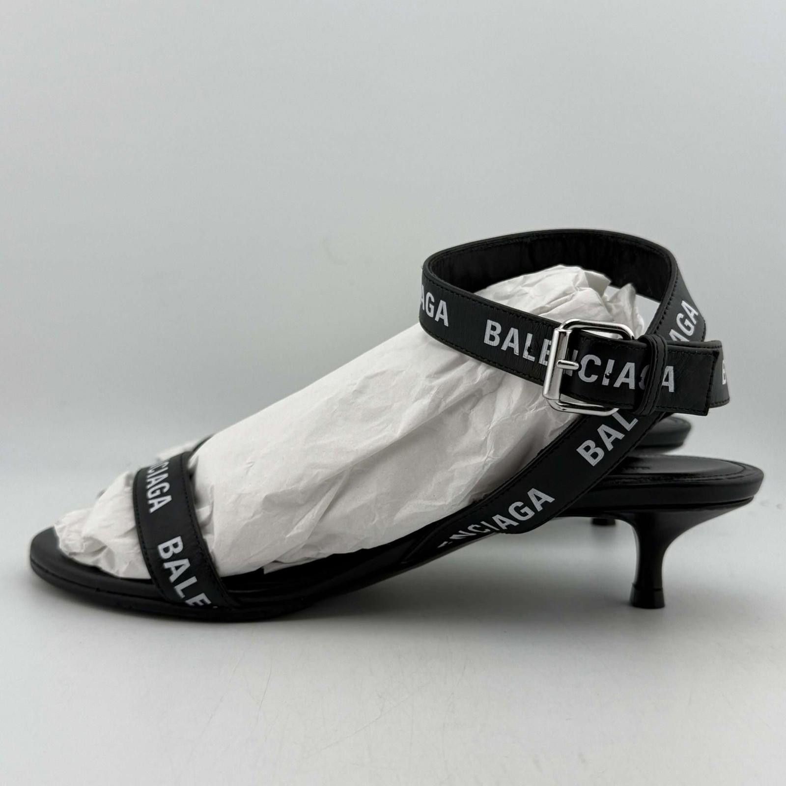 Balenciaga Balenciaga Logo Leather Sandal 36EU New with Box Size US 6 / IT 36 - 3 Thumbnail