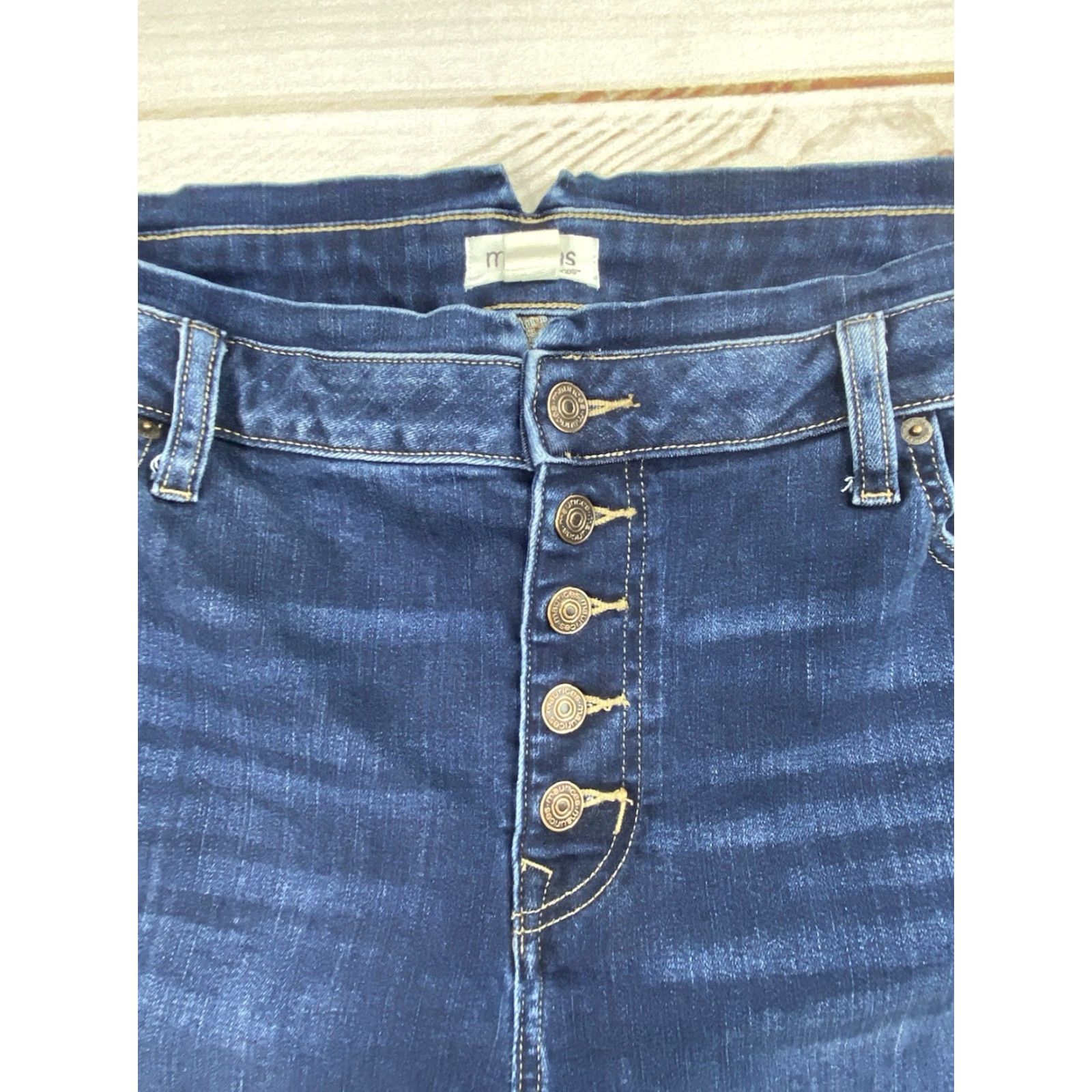 Vintage Maurices Jeans Womens 22W High Rise Cropped Denim Blue 90s City School Maurices Shirt? Size 40" / US 18 - 2 Thumbnail