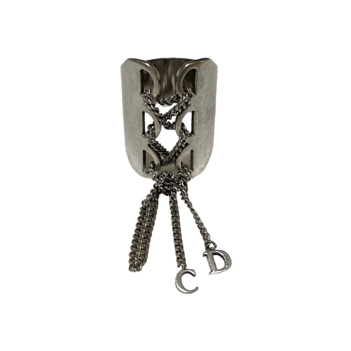 Dior Christian Dior Vtg Strap Metal Tassel Logo Open Ring Size ONE SIZE - 1 Thumbnail
