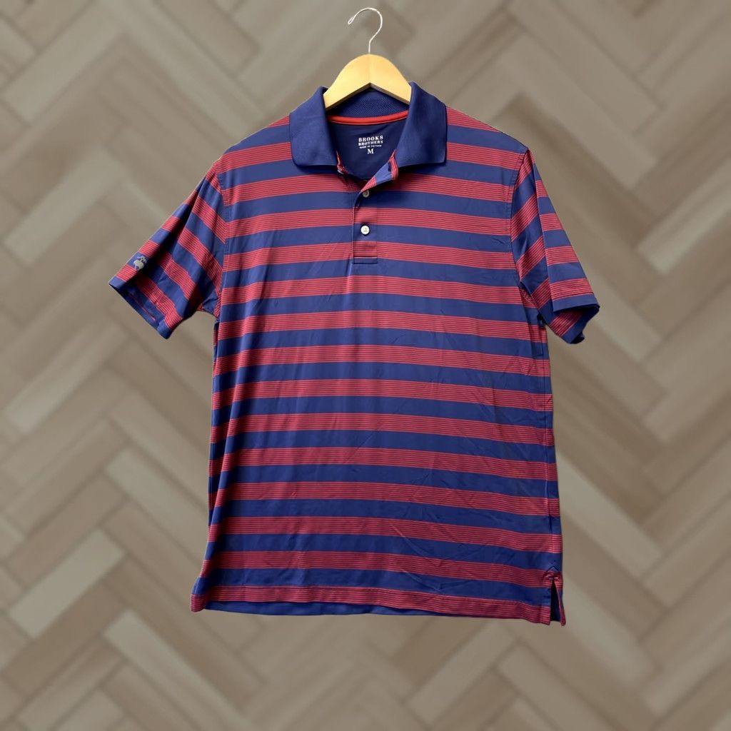 Brooks Brothers Brooks Brothers Polo Shirt Men Regular M Short Sleeve Knit Collared Pullover Multicolor Red Blue Golf Casual Activewear Shirt Size US M / EU 48-50 / 2 - 1 Thumbnail