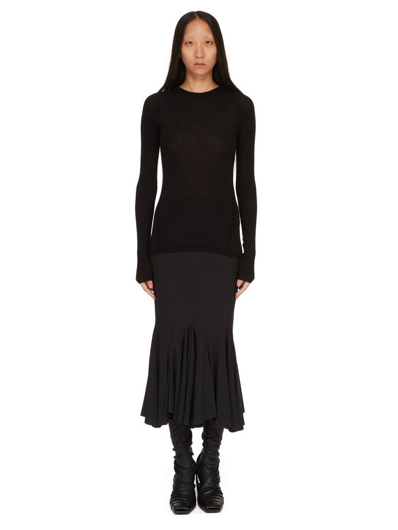 Rick Owens o1y0126 Midi Skirt in Dark Brown/Black Size 27" / US 4 / IT 40 - 6 Thumbnail