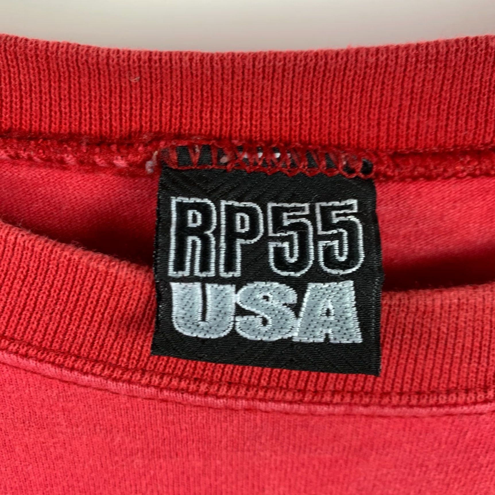 Sperry VINTAGE RP55 Couture Sport T-Shirt XXL Red Cotton Unisex Adults Crew Neck Short Sleeve 100% Cotton Featured Fading Hole Front Bottom Hem Left Armpit Size US XXL / EU 58 / 5 - 5 Thumbnail